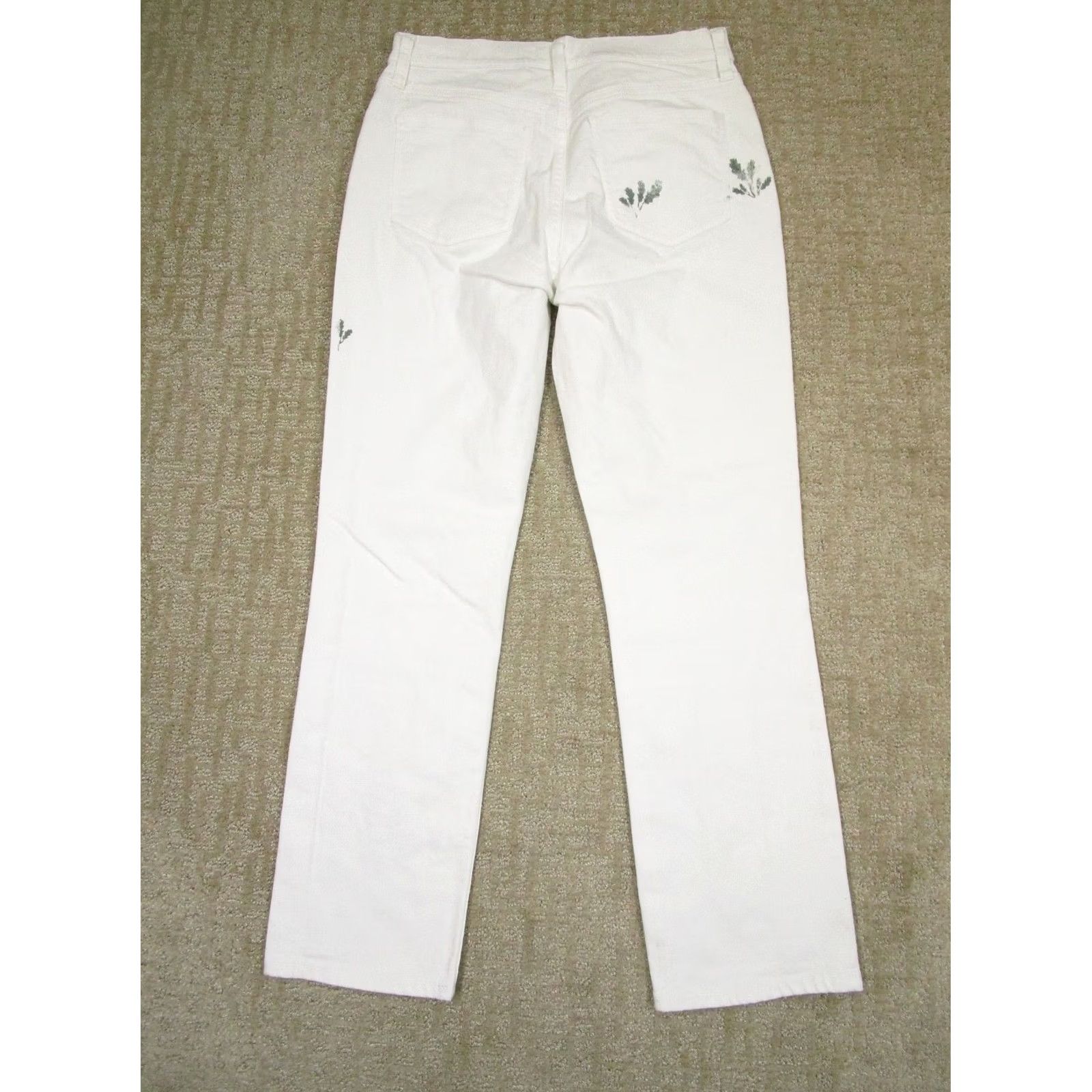 Madewell Madewell Jeans Women 28 White High Rise Straight Cropped Denim Art Logo 5-Pocket Regular Fit Jeans Women Size 28" / US 6 / IT 42 - 3 Thumbnail