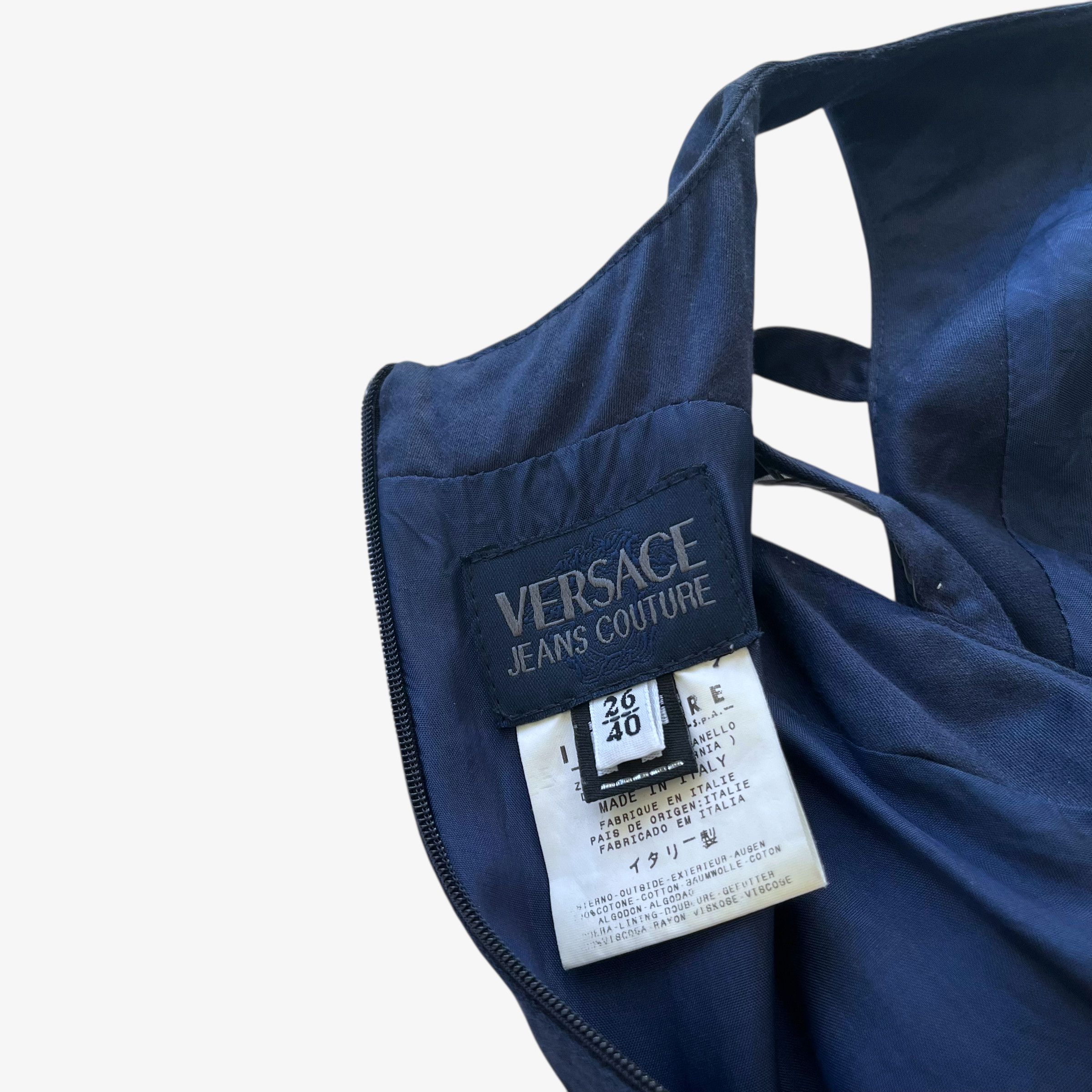 Versace Vintage 90s Women's Versace Jeans Couture Sequin Strap Dress Size S / US 4 / IT 40 - 2 Thumbnail