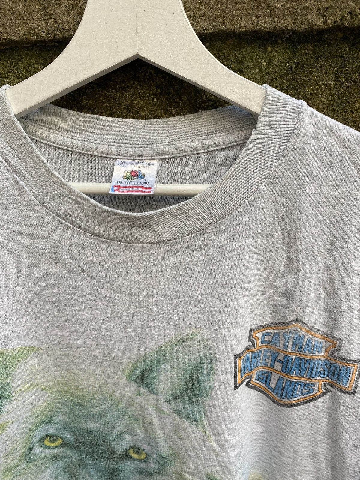 Harley Davidson × Vintage Vintage 80s Harley Davidson Wild and Free Wolf Tee Size US XL / EU 56 / 4 - 2 Thumbnail