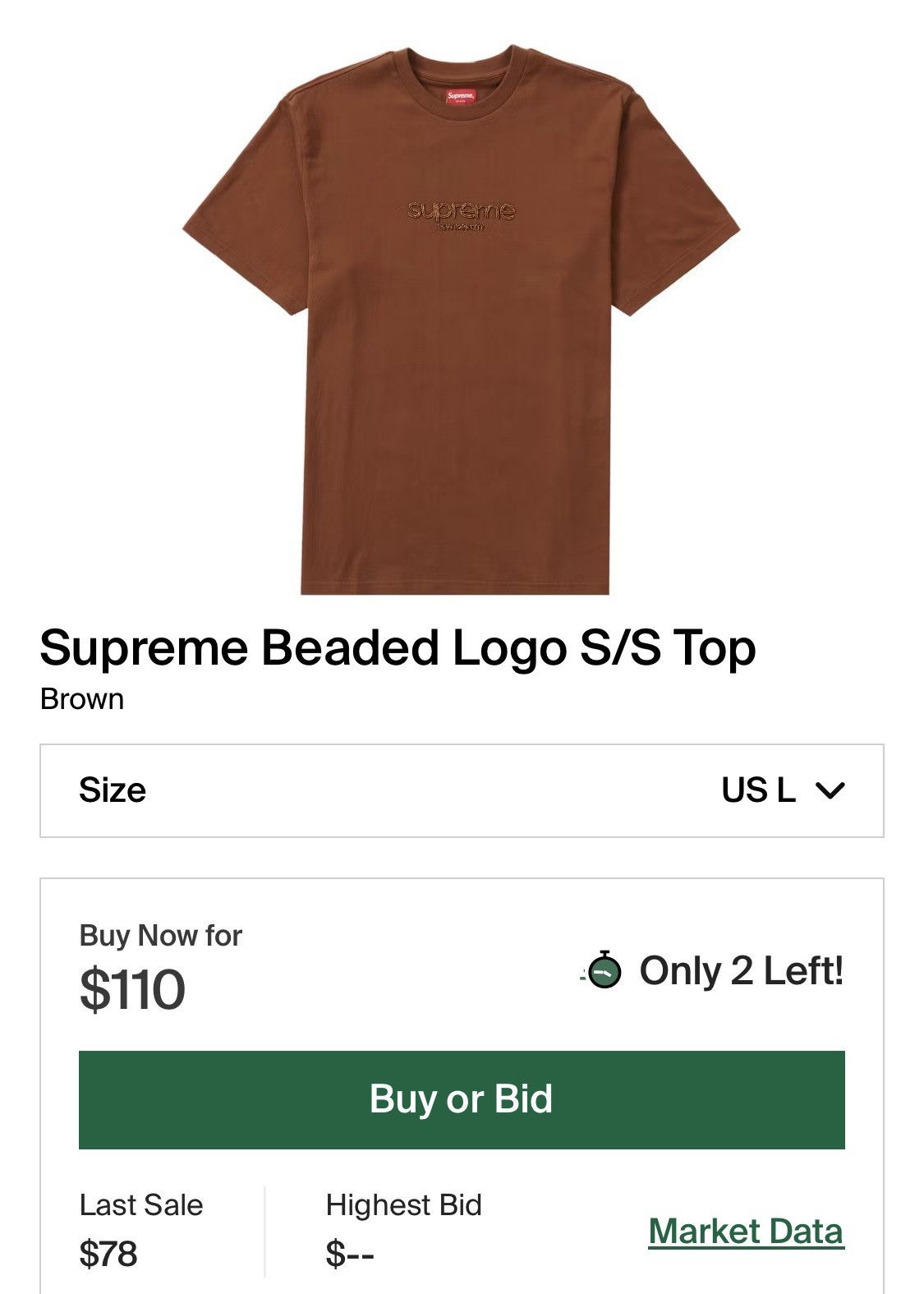 Supreme Supreme beaded tee Size US L / EU 52-54 / 3 - 1 Thumbnail
