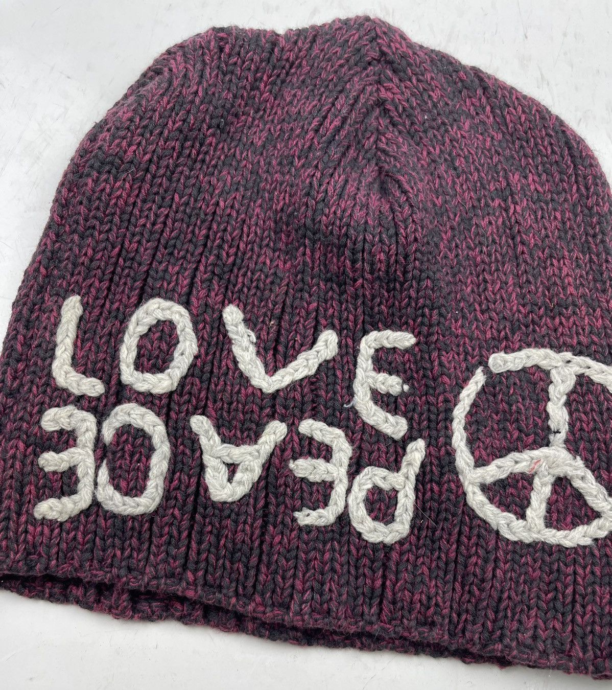 Japanese Brand love peace beanie hat tc35 Size ONE SIZE - 4 Thumbnail