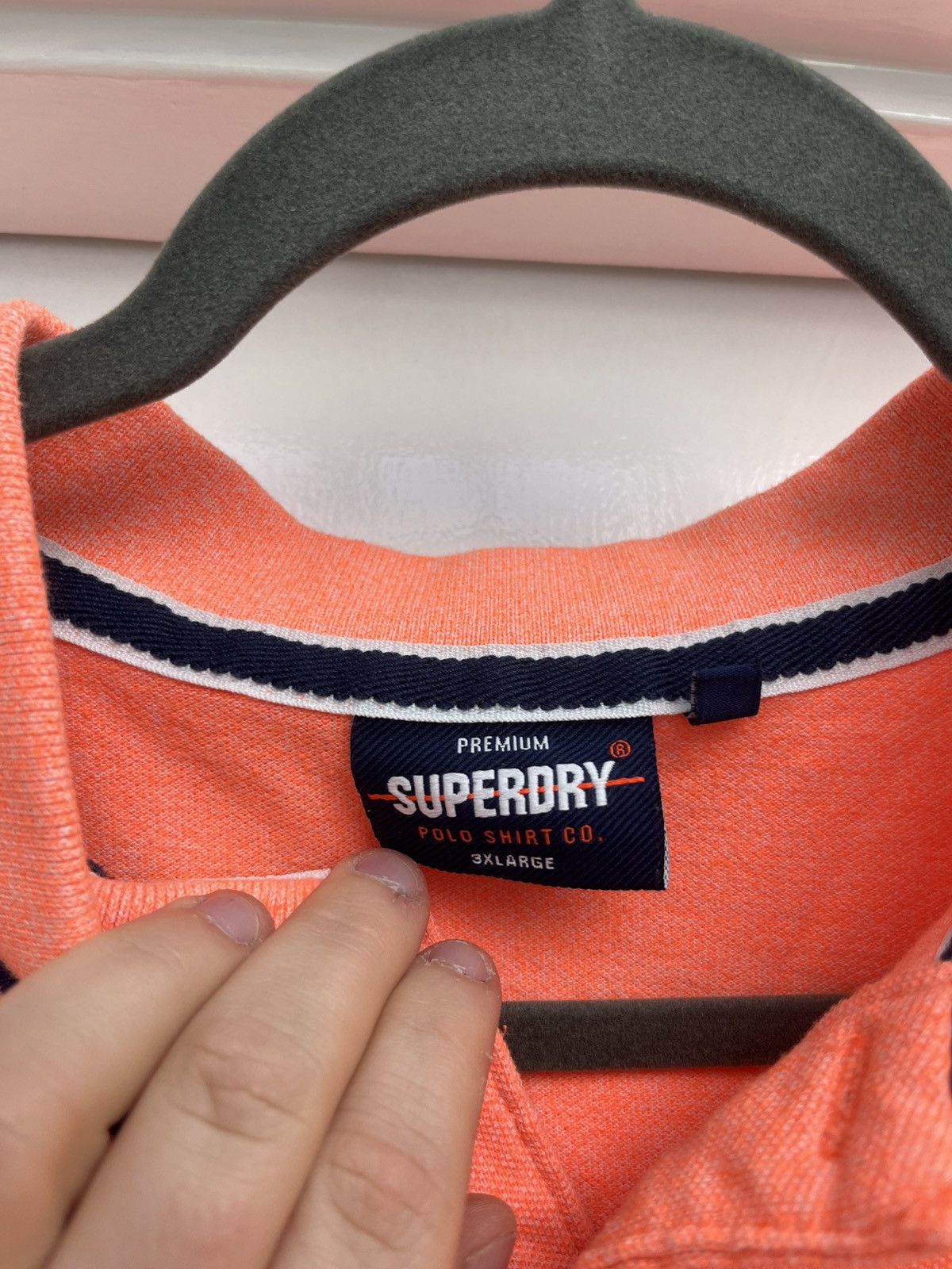 Superdry Superdry Contrast Polo Shirt Coral Men's Size 3XL Size US XXL / EU 58 / 5 - 4 Thumbnail
