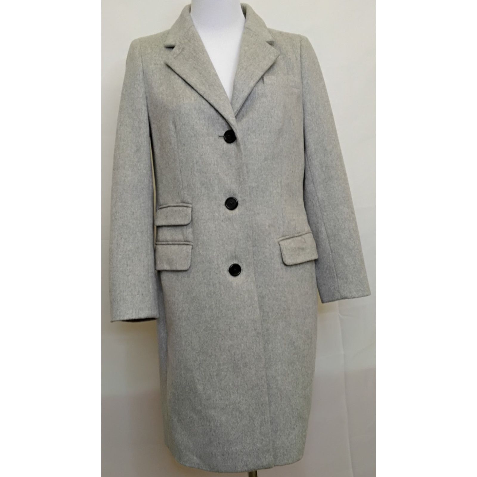 J.Crew J. Crew Wool Pea Coat By Nello Gori Women's 6 Gray Wool Size M / US 6-8 / IT 42-44 - 2 Thumbnail
