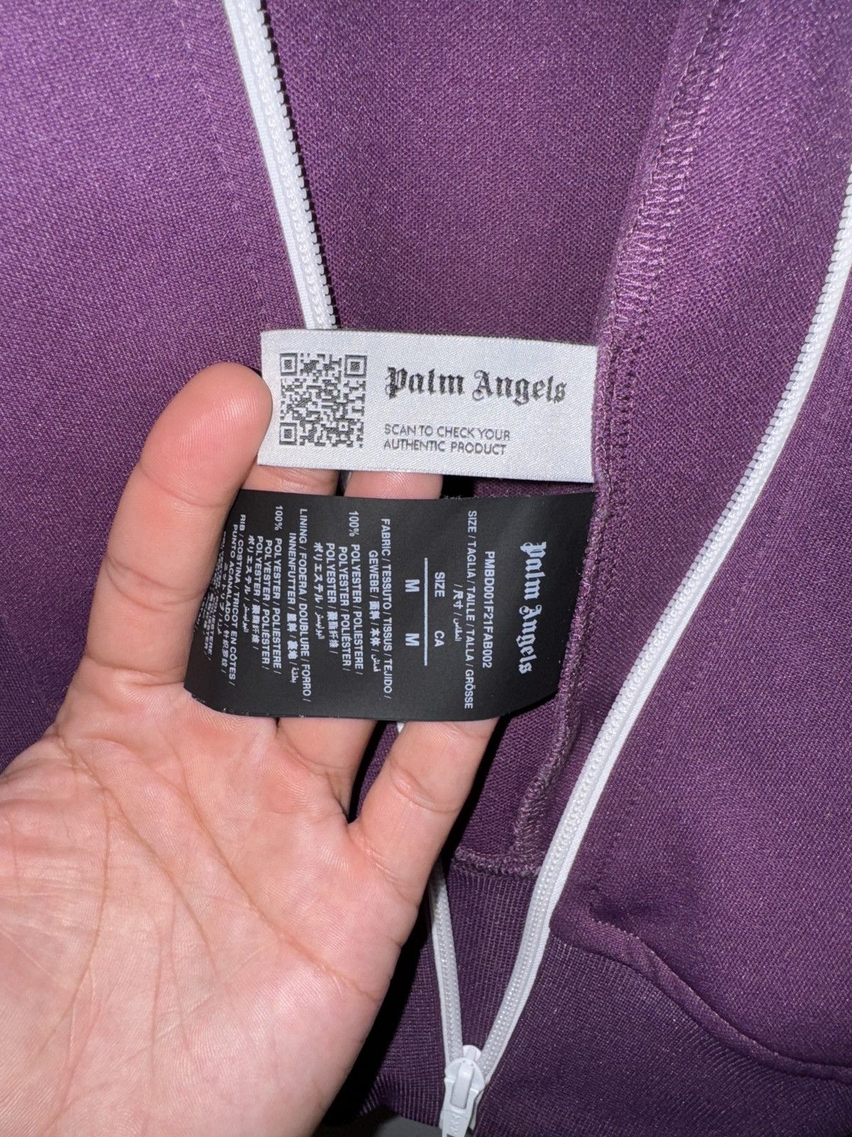 Palm Angels Palm Angels Track Jacket Burgundy Off White Size US M / EU 48-50 / 2 - 4 Thumbnail