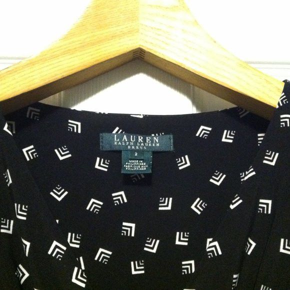 Ralph Lauren RALPH LAUREN WOMEN'S NEW BLACK 95%POLYESTER DRESS SIZE: 2 Size XS / US 0-2 / IT 36-38 - 5 Thumbnail
