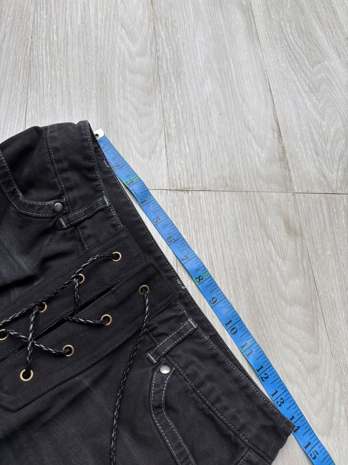 Japanese Brand MICHELKLEIN lace-up flare jeans Size US 30 / EU 46 - 5 Thumbnail