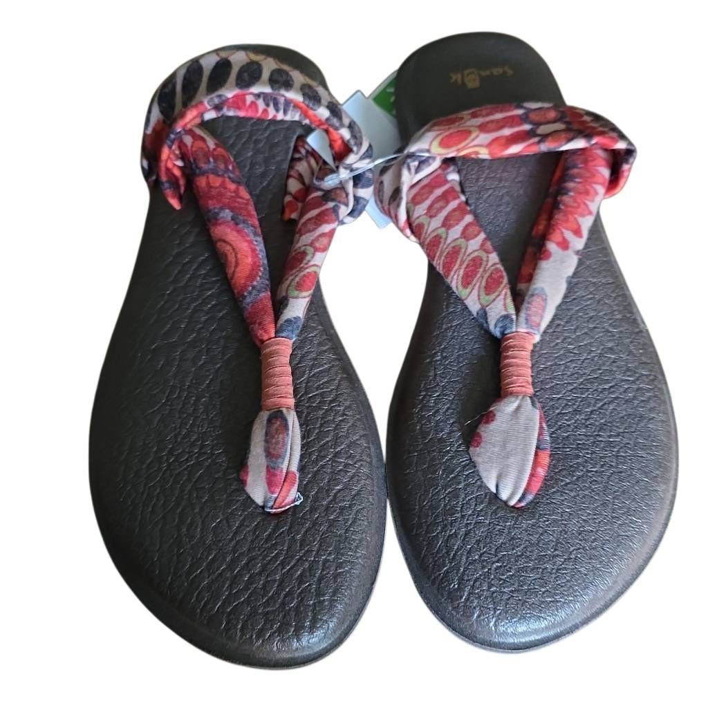 Sanuk Sanuk Women's Size 6 Red Brown Yoga Sling 2 Yoga Mat Sandals Size US 6 / IT 36 - 2 Thumbnail