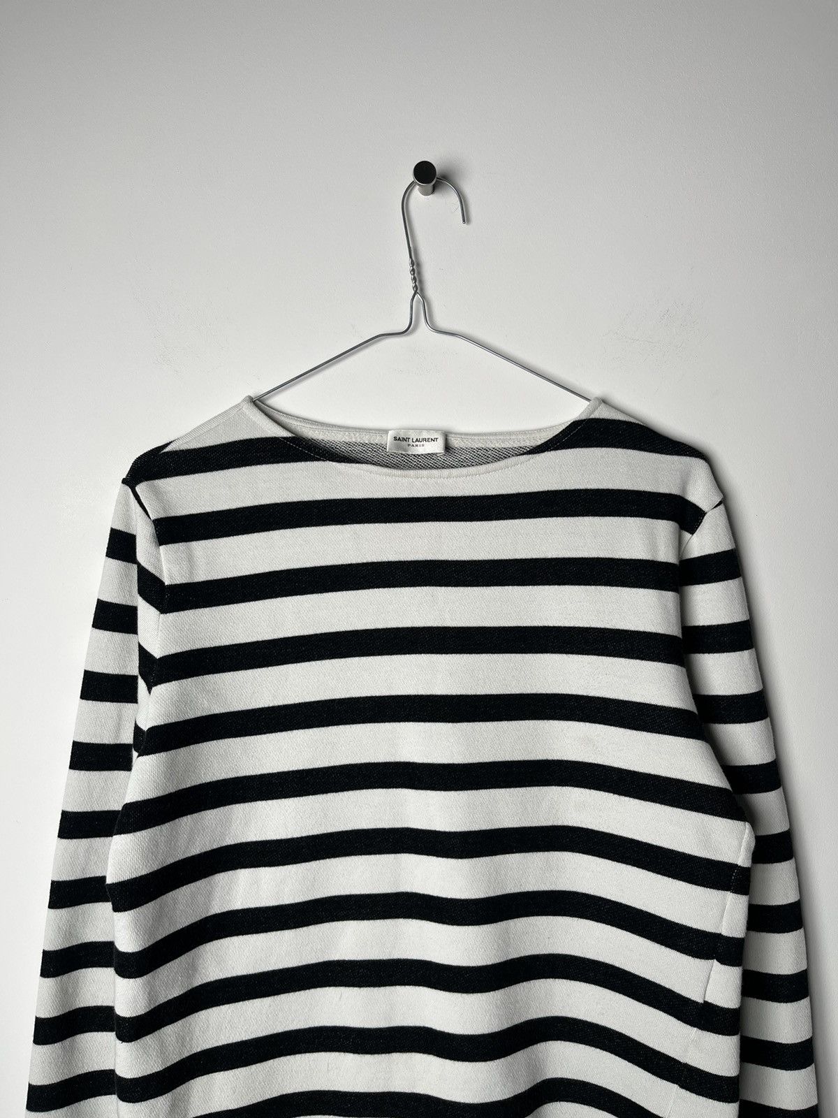 Saint Laurent Paris Saint Laurent Paris Striped Cotton Long Sleeve Sweatshirt Size S / US 4 / IT 40 - 2 Thumbnail