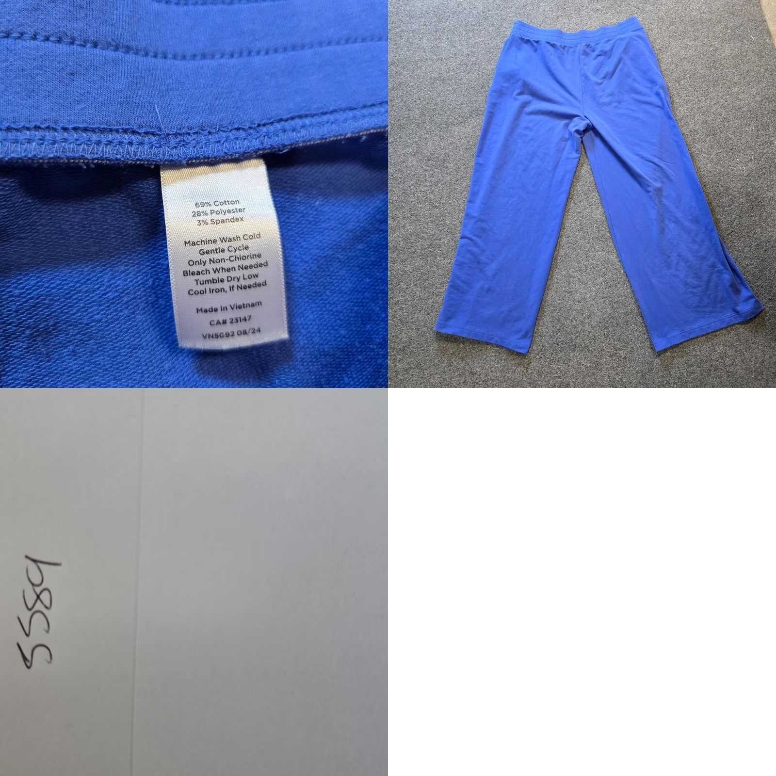 Talbots Talbots Pants Womens XL Blue Purple Wide Leg Pull On Sweatpants Casual Size 40" / US 18 - 8 Thumbnail