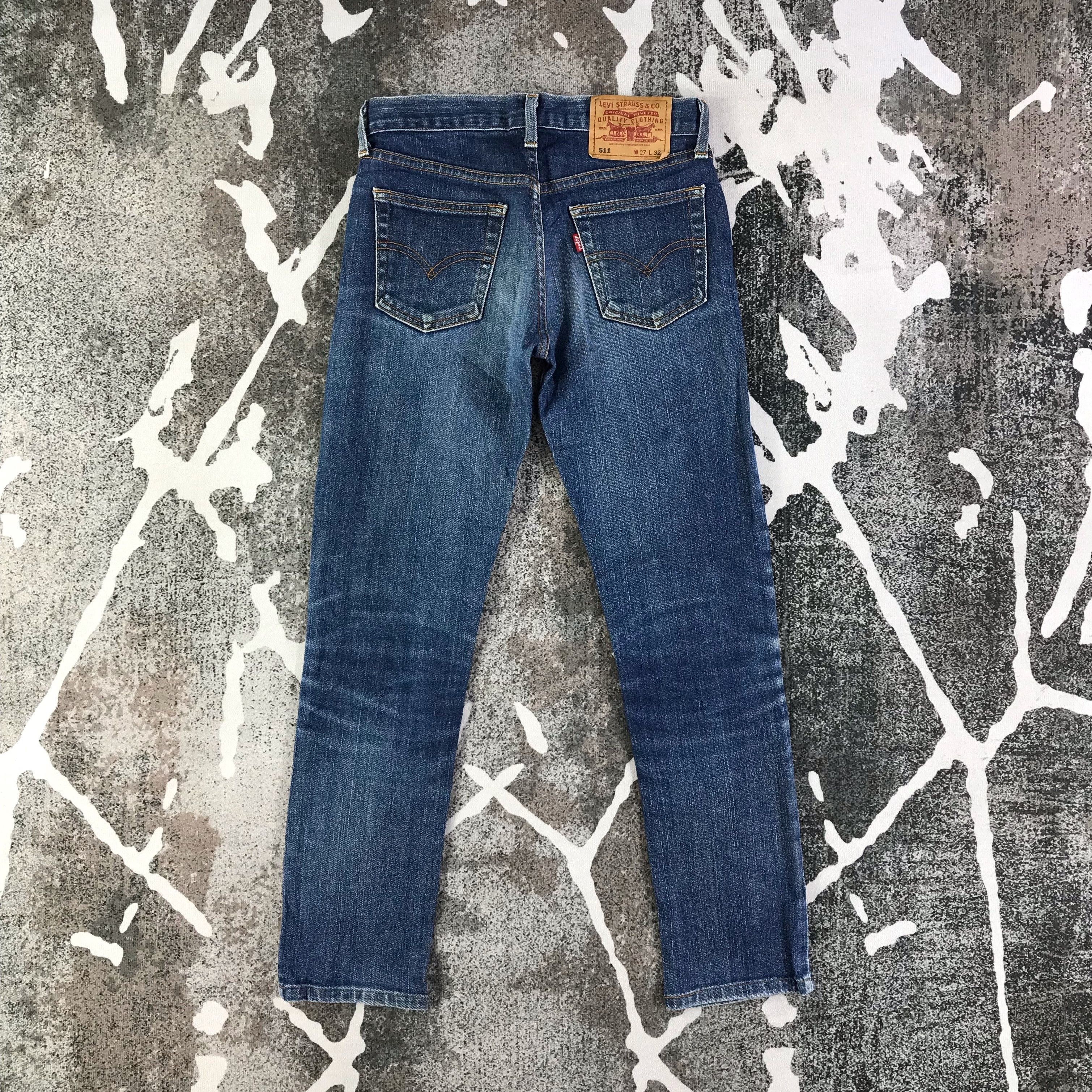 Levi's Vintage Levis 511 Jeans Dark Wash Denim KJ1841 Size 27" / US 4 / IT 40 - 2 Thumbnail