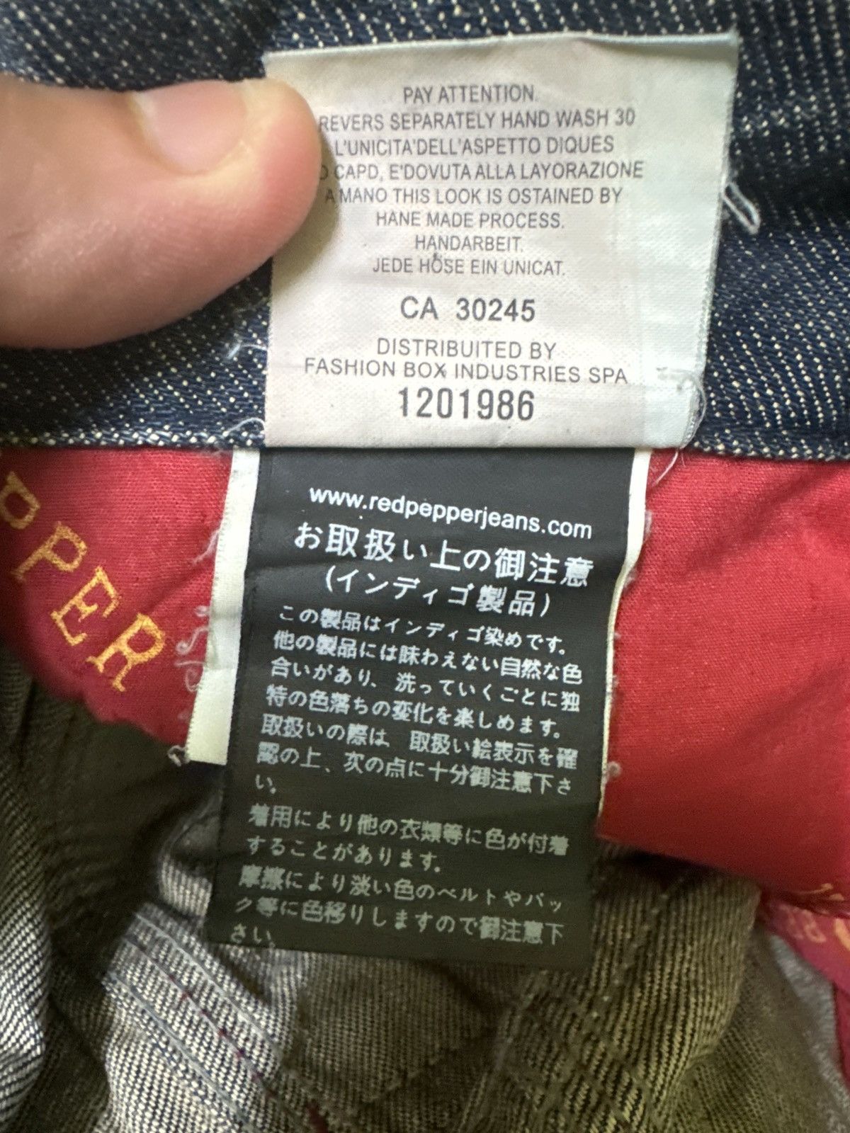 Japanese Brand Flare REDPEPPER Patches Zipper Clawmark Low Rise Denim Size US 29 - 14 Thumbnail