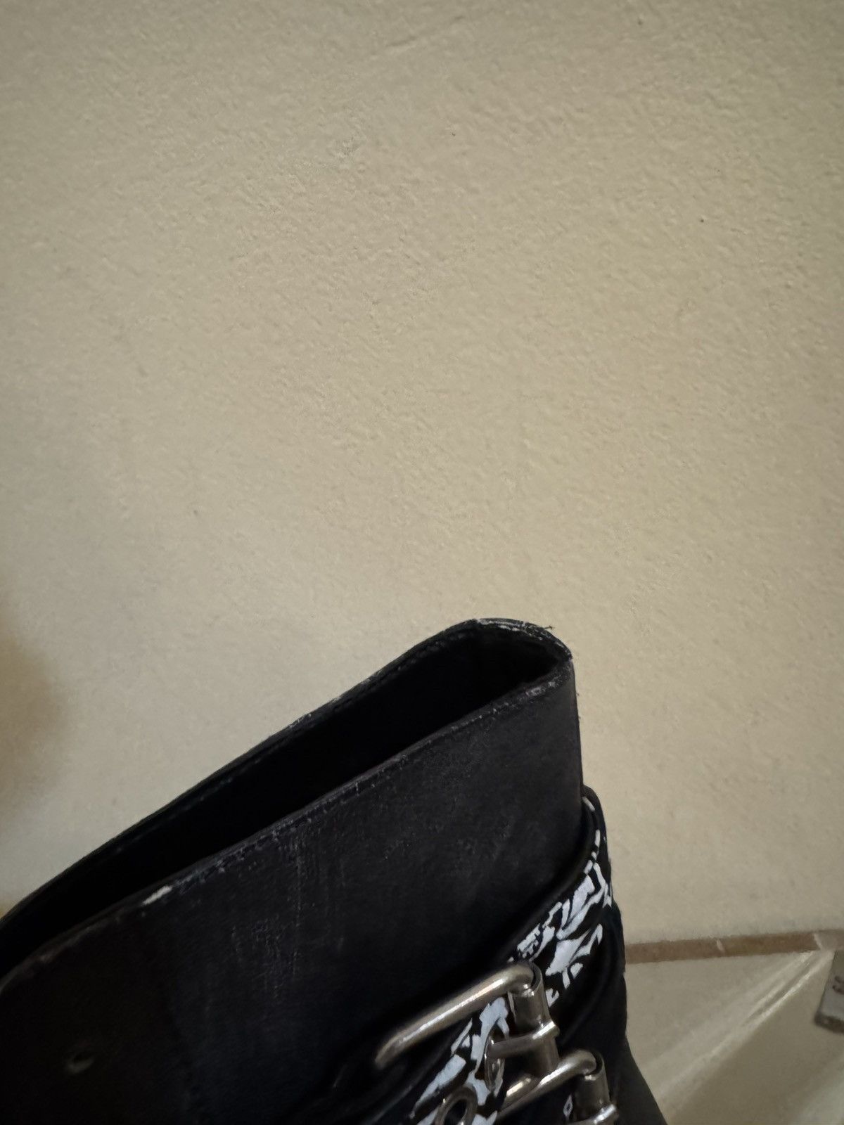 Amiri Amiri Bandana High Top Leather Combat Boots Black 43 Size US 10 / EU 43 - 11 Thumbnail