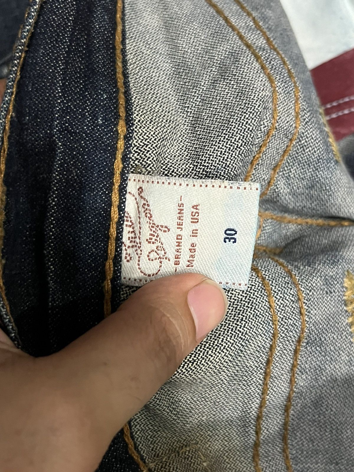 True Religion Vintage True Religion Dark Blue Distress Heavy Whisker Jeans Size US 30 / EU 46 - 16 Thumbnail