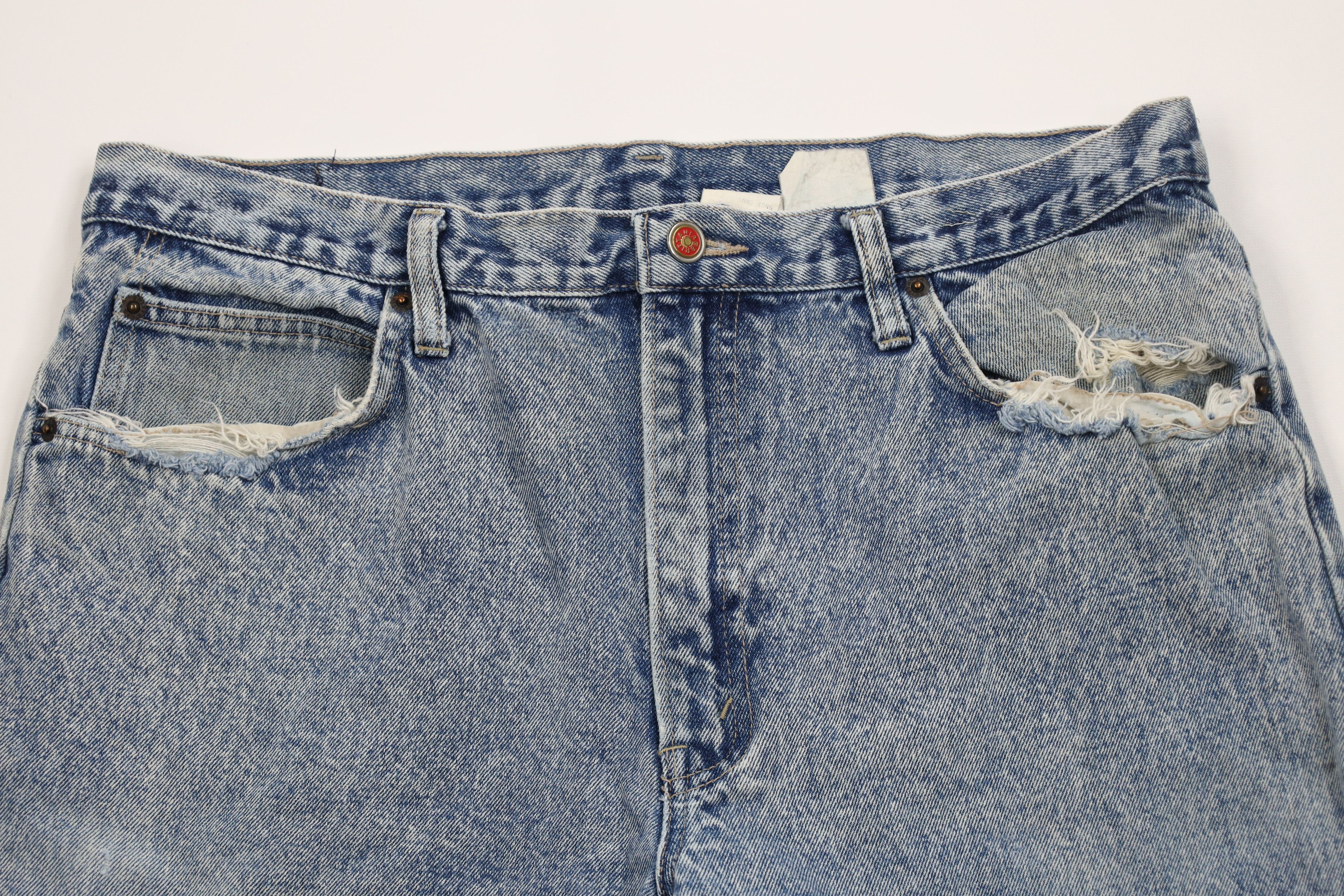 Vintage Vintage 90s Streetwear Relaxed Fit Acid Wash Denim Jeans Size US 38 / EU 54 - 2 Thumbnail