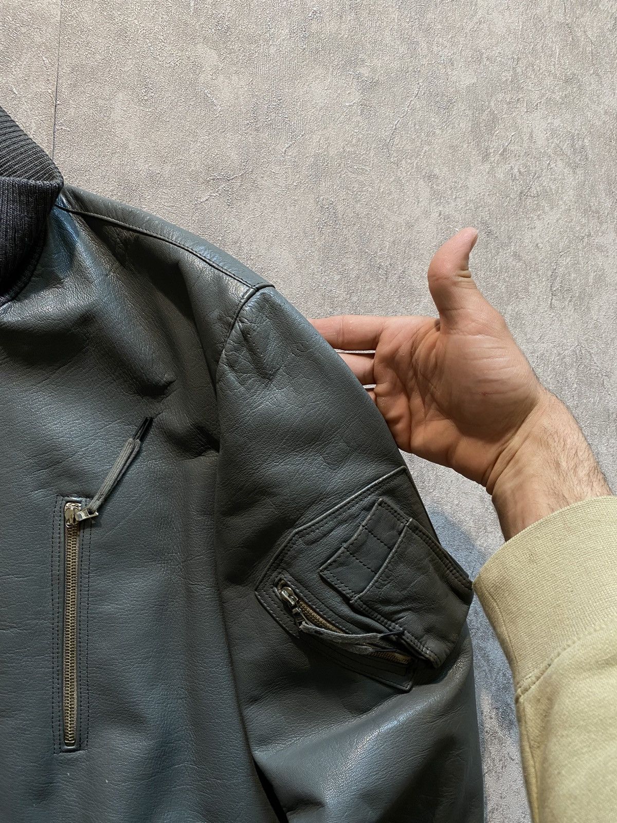 Vintage 1976 Rare Made In Germany Leather Bomber Size US M / EU 48-50 / 2 - 11 Thumbnail