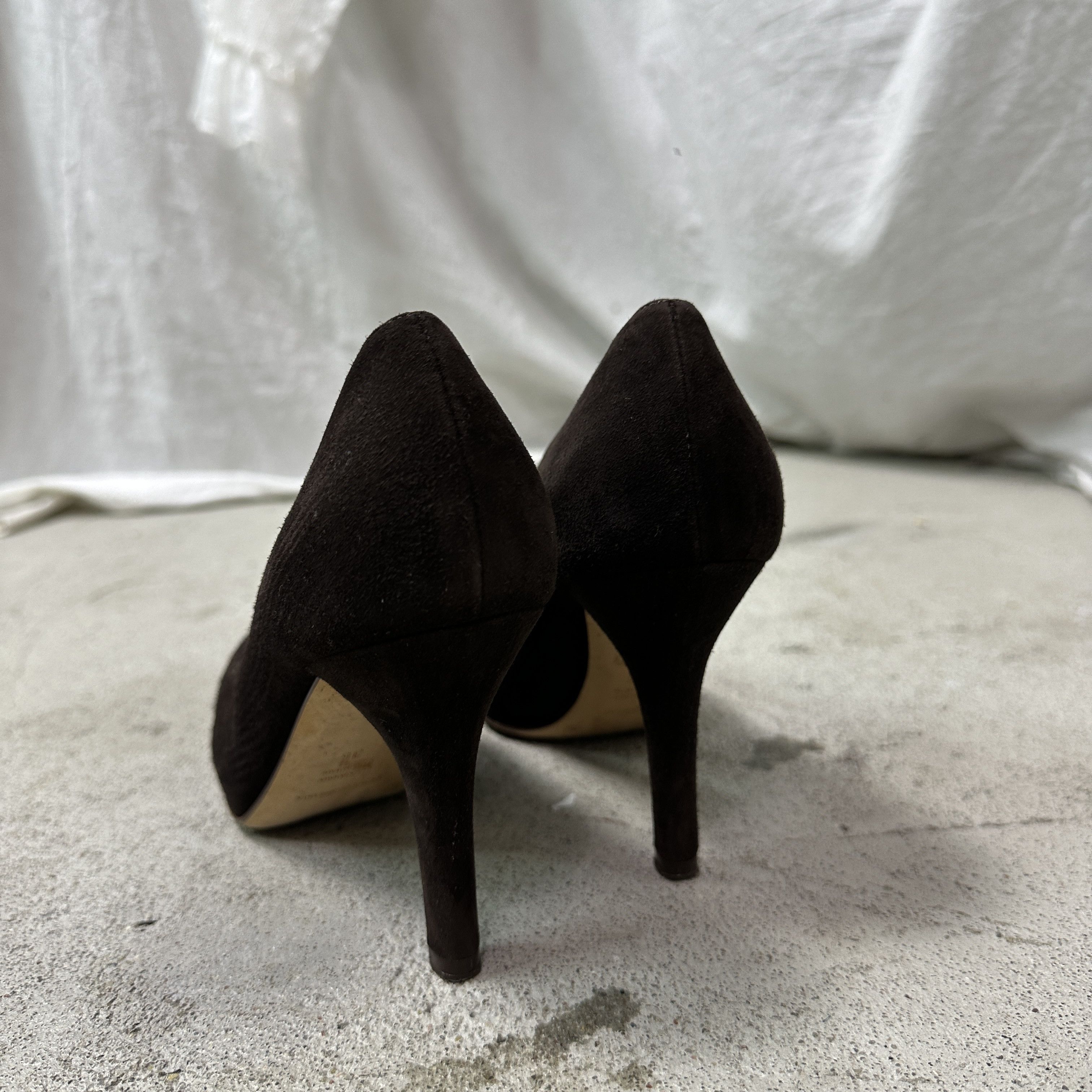 Vintage Vintage Chocolate Brown Suede Dolce & Gabbana Heels Y2K Size US 6 / IT 36 - 4 Thumbnail