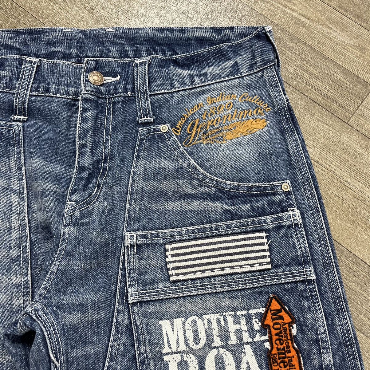 If Six Was Nine × Japanese Brand × Le Grande Bleu (L.G.B.) Mind of USA Distressed Patch Work Double Knee Painted Jeans Size US 32 / EU 48 - 8 Thumbnail