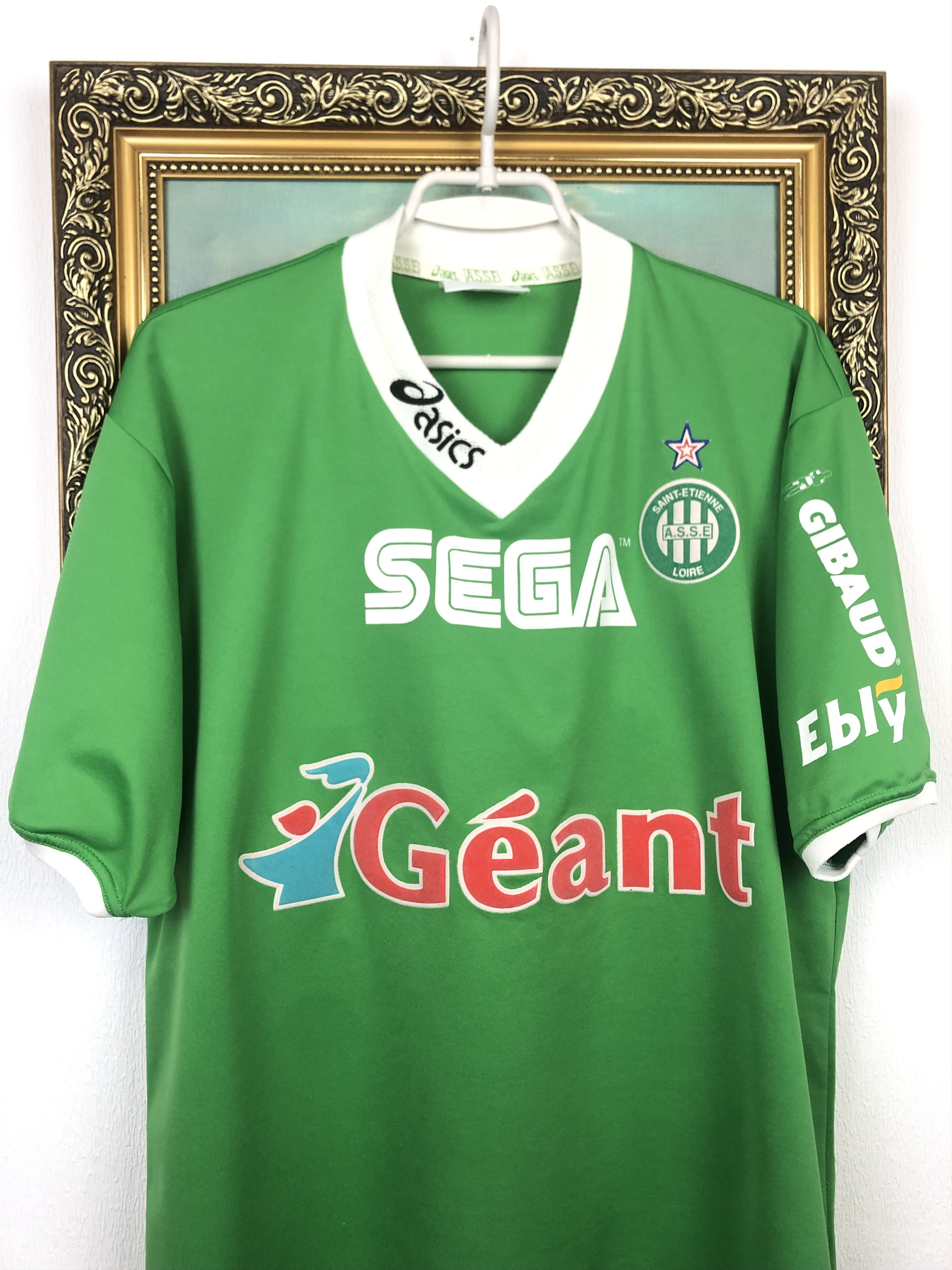 Vintage St Etienne Home football shirt 1999 Soccer Asics Jersey Rare Size US XL / EU 56 / 4 - 2 Thumbnail