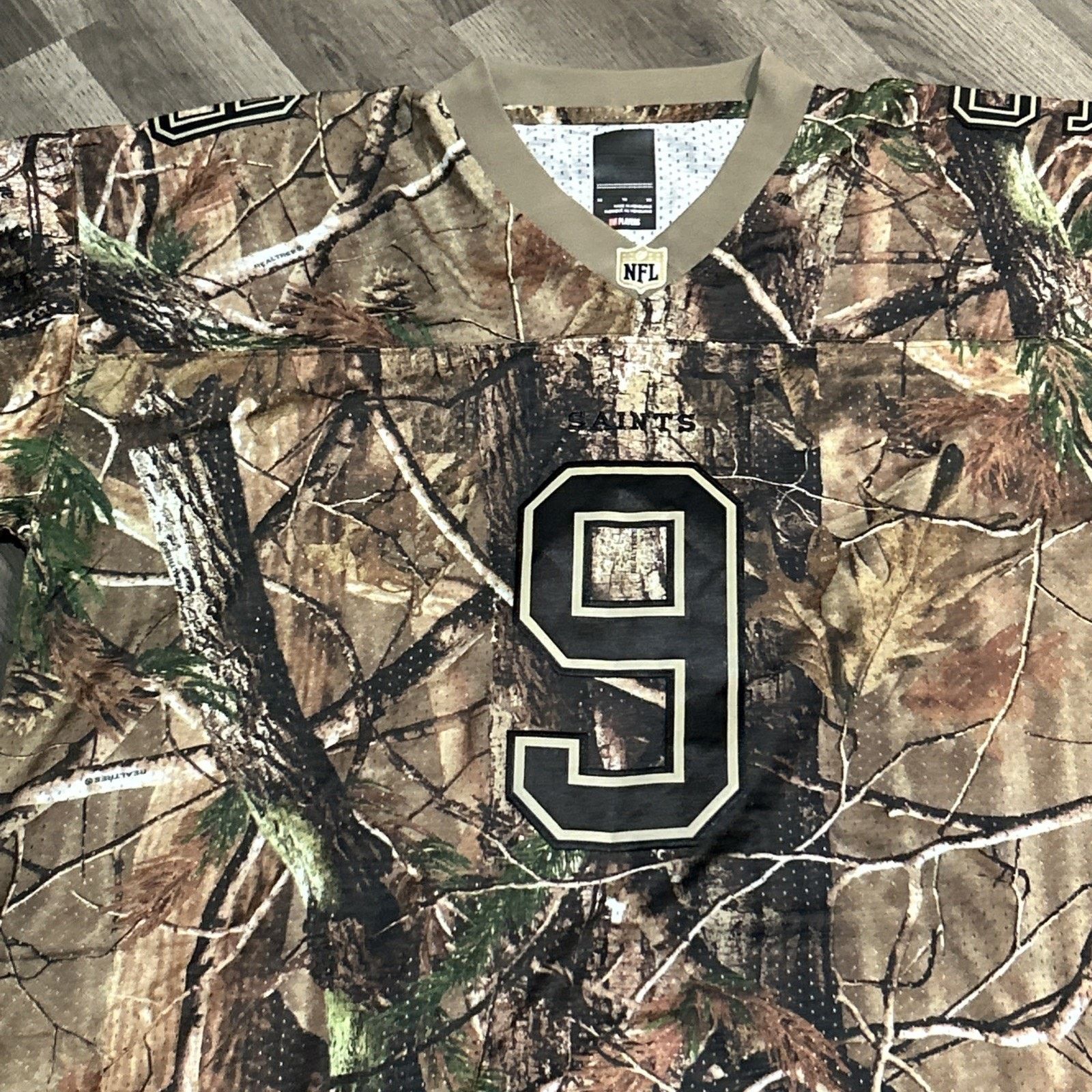 Nike Men’s 52 On Field #9 Brees Saints Real Tree Nike Jersey NWT Size US L / EU 52-54 / 3 - 5 Thumbnail