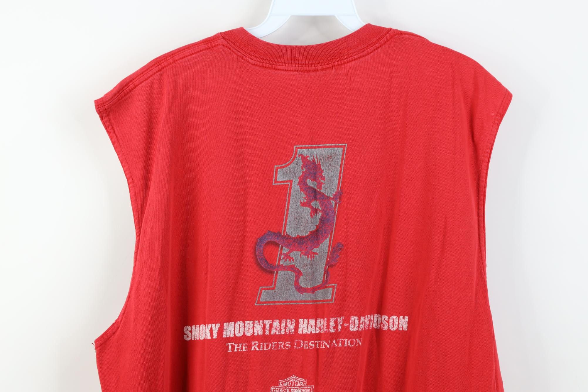 Harley Davidson Vintage Y2K 2004 Harley Davidson Wings Flag Muscle T-Shirt Size US XL / EU 56 / 4 - 19 Thumbnail