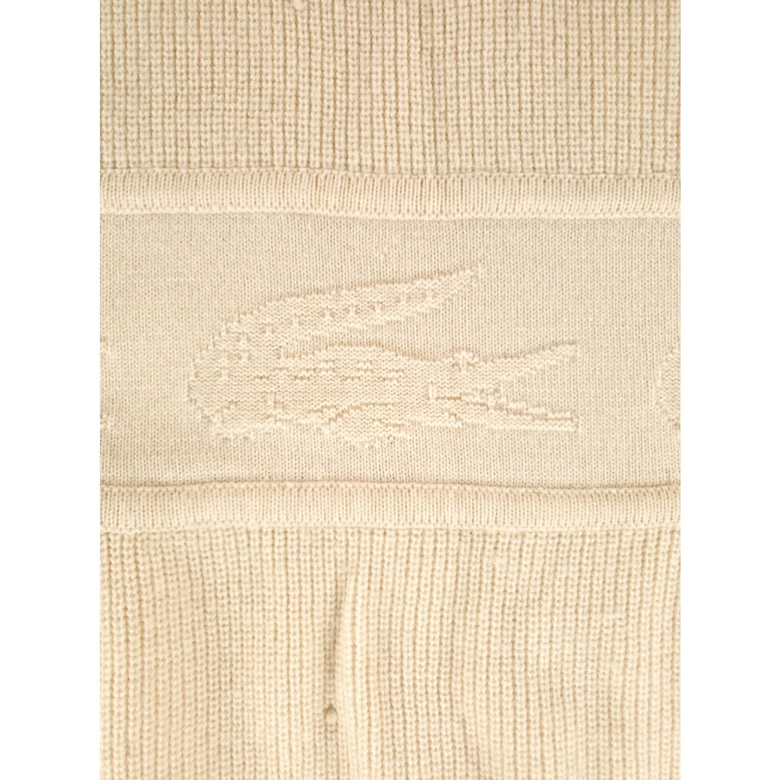 Izod VINTAGE Izod Lacoste VTG 80s Big Knit Alligator 100% Wool Sweater Cream Mens L RARE Mens L Ivory Pullover Moth Damage Snags Size US L / EU 52-54 / 3 - 2 Thumbnail