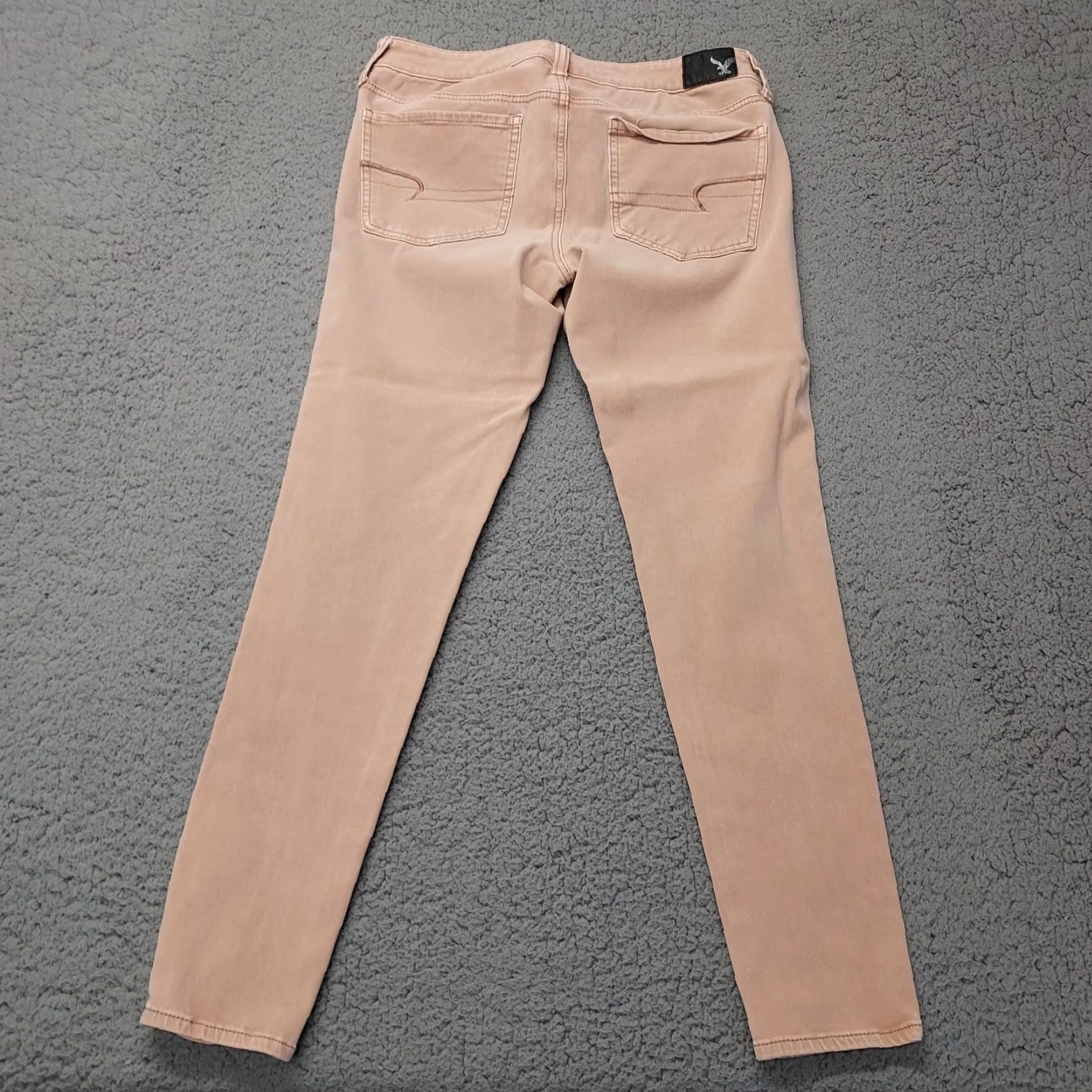 American Eagle Outfitters American Eagle Jegging Womens 8 Regular 360 Super Stretch AEO Sateen X4 Pink Jeans Slim 5-Pocket Womens Size 30" / US 8 / IT 44 - 3 Thumbnail
