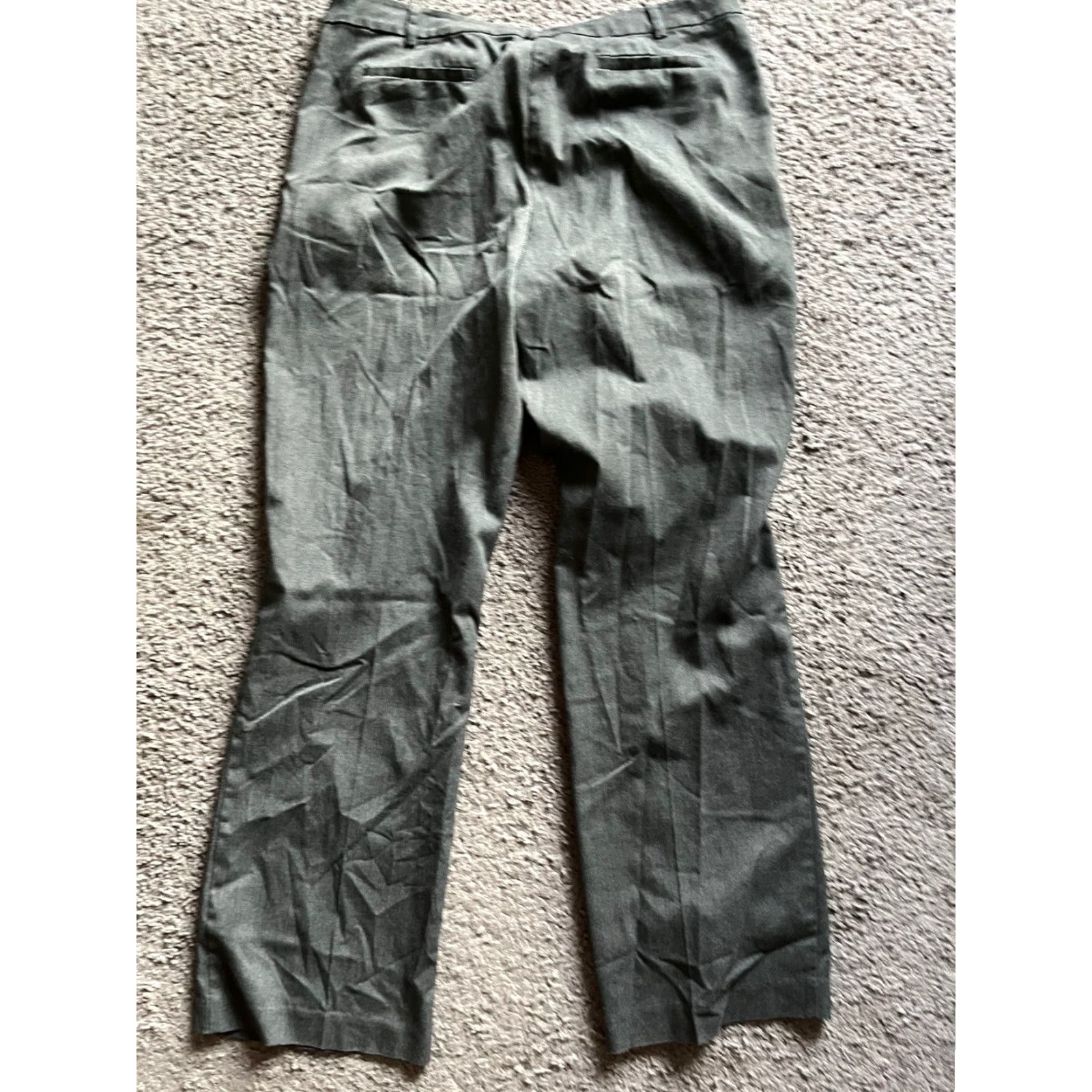 Tommy Hilfiger Womens Tommy Hilfiger Dress Pants 14 Gray Cotton Trouser Polyester Blend Flat Fr Size 36" / US 14 / IT 50 - 3 Thumbnail