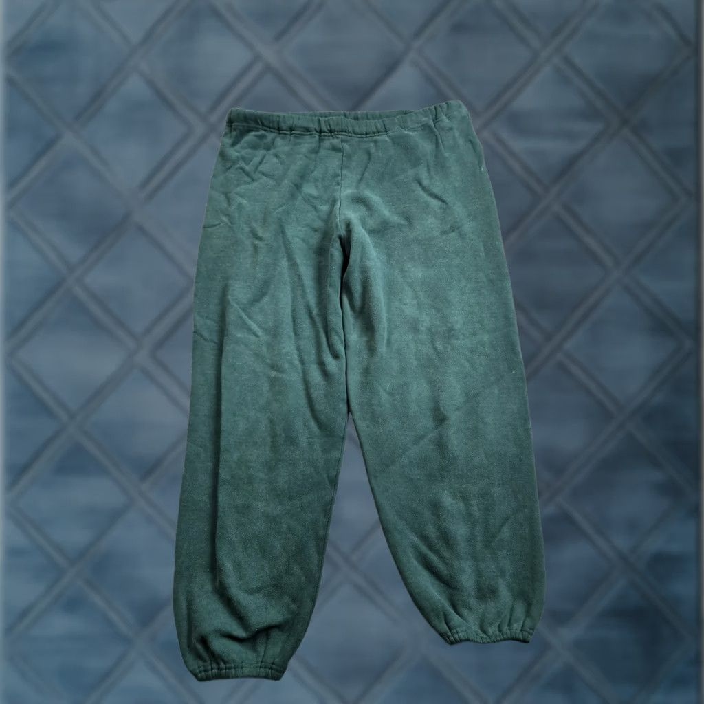 Russell Athletic VINTAGE Russell Athletic Sweatpants Pants Regular Mens Green 70s USA Made 25in Inseam Elastic Waist Pockets Cotton Blend Fleece Size US 33 - 1 Thumbnail