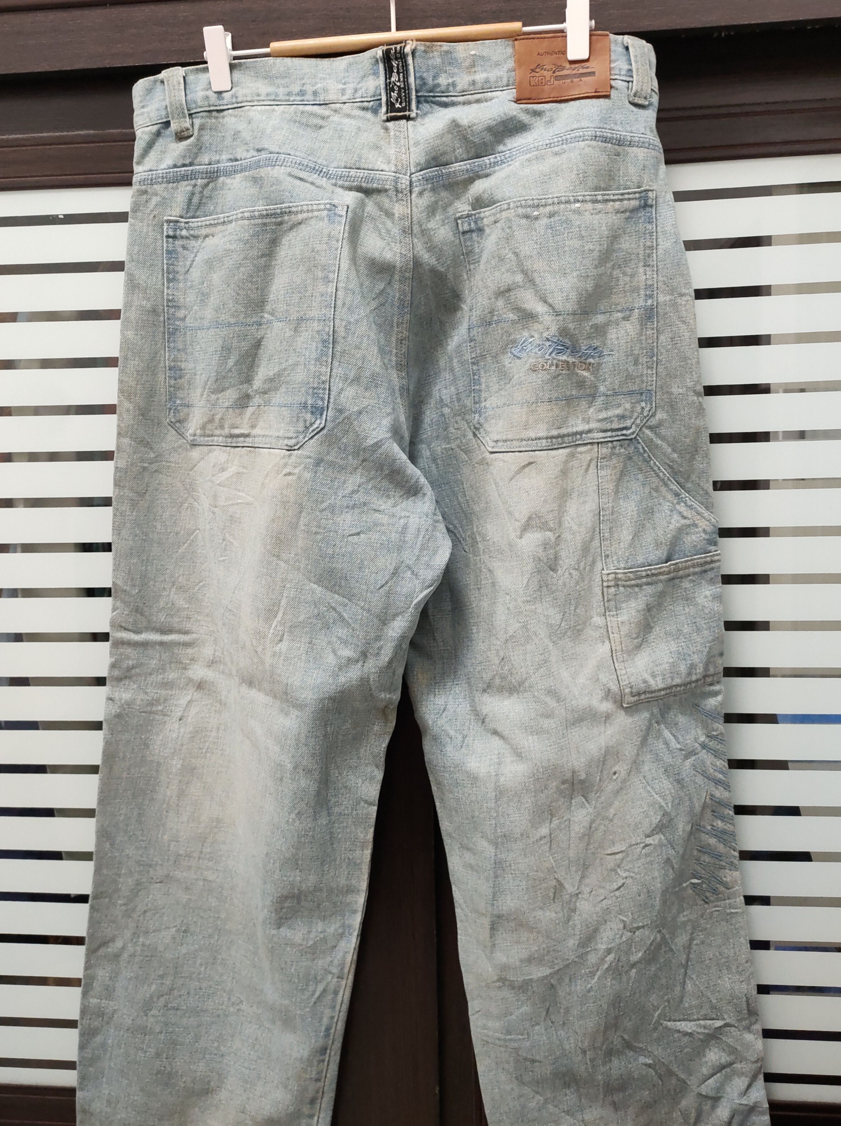 Vision Streetwear 💥90's Baggy Kno.Betta Blue Jeans U.S.A 💥 Size US 36 / EU 52 - 6 Thumbnail