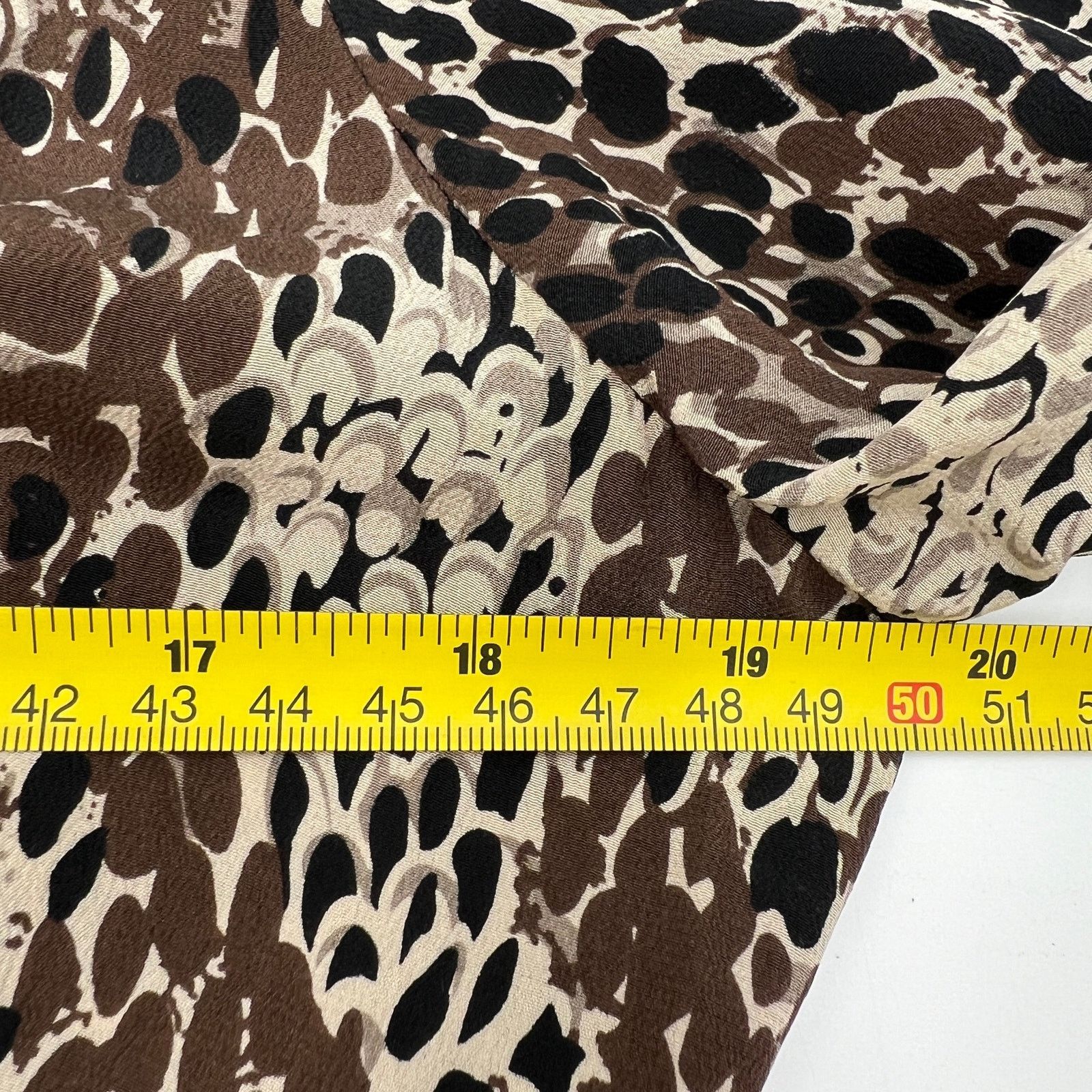 Adrianna Papell Adrianna Papell Silk Snake Print Midi Dress Brown Size L / US 10 / IT 46 - 5 Thumbnail