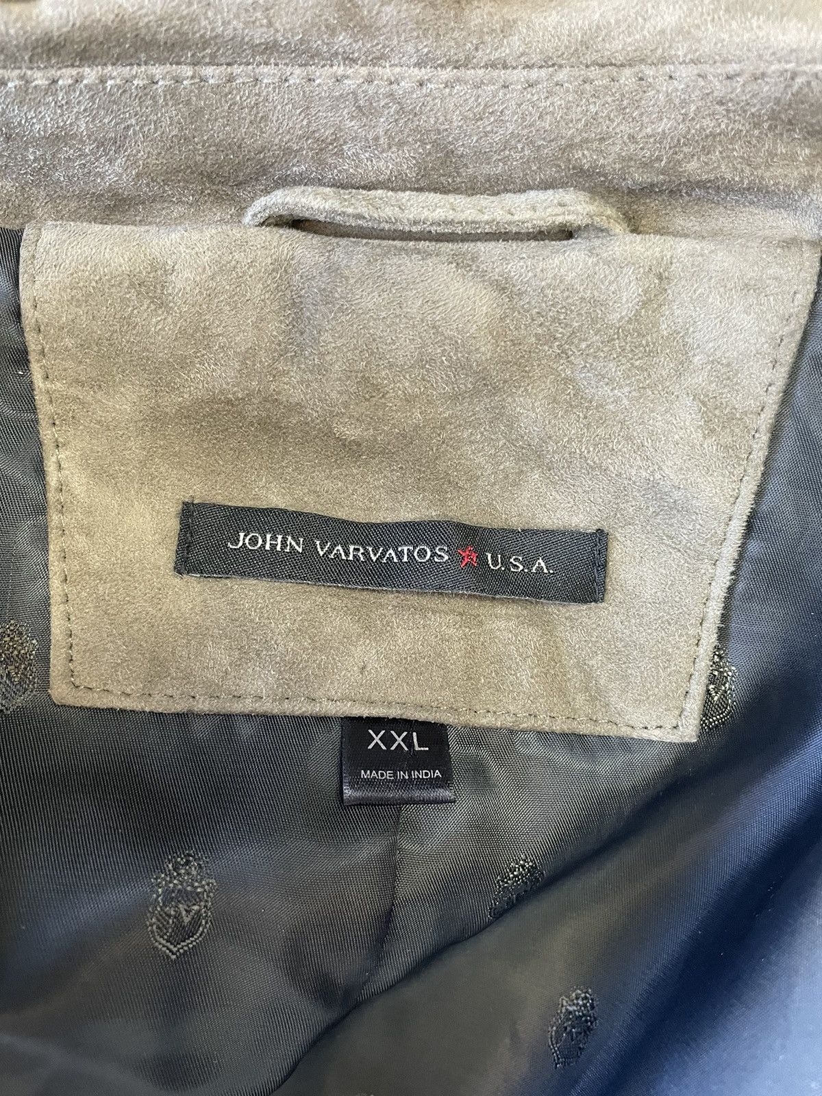 John Varvatos Butter Soft Goat Suede Jacket Size 46R - 11 Thumbnail