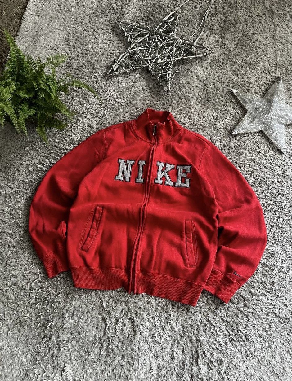 Nike × Vintage Vintage 00s Nike Rare Hoodie Zip Big Logo Size US S / EU 44-46 / 1 - 1 Thumbnail