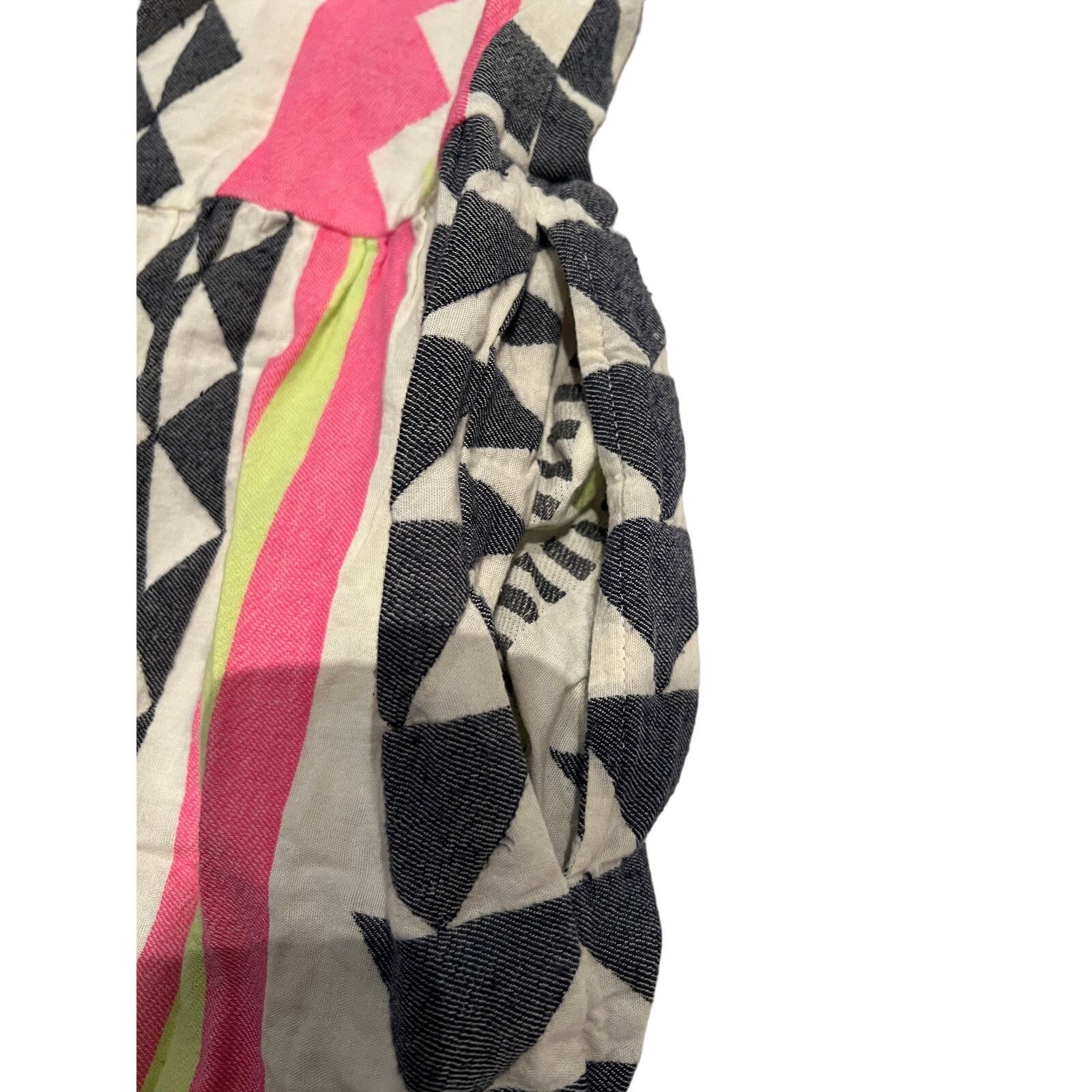 Velvet Velvet Graham & Spencer Large Neon & Black Geometric Dress Size L / US 10 / IT 46 - 4 Thumbnail