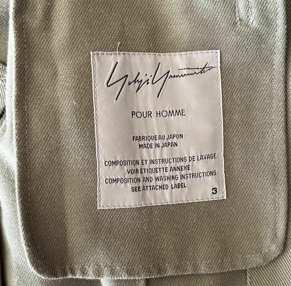 Yohji Yamamoto Yohji Yamamoto 16SS Olive Green Back Zip Blazer J4 Size US M / EU 48-50 / 2 - 4 Thumbnail