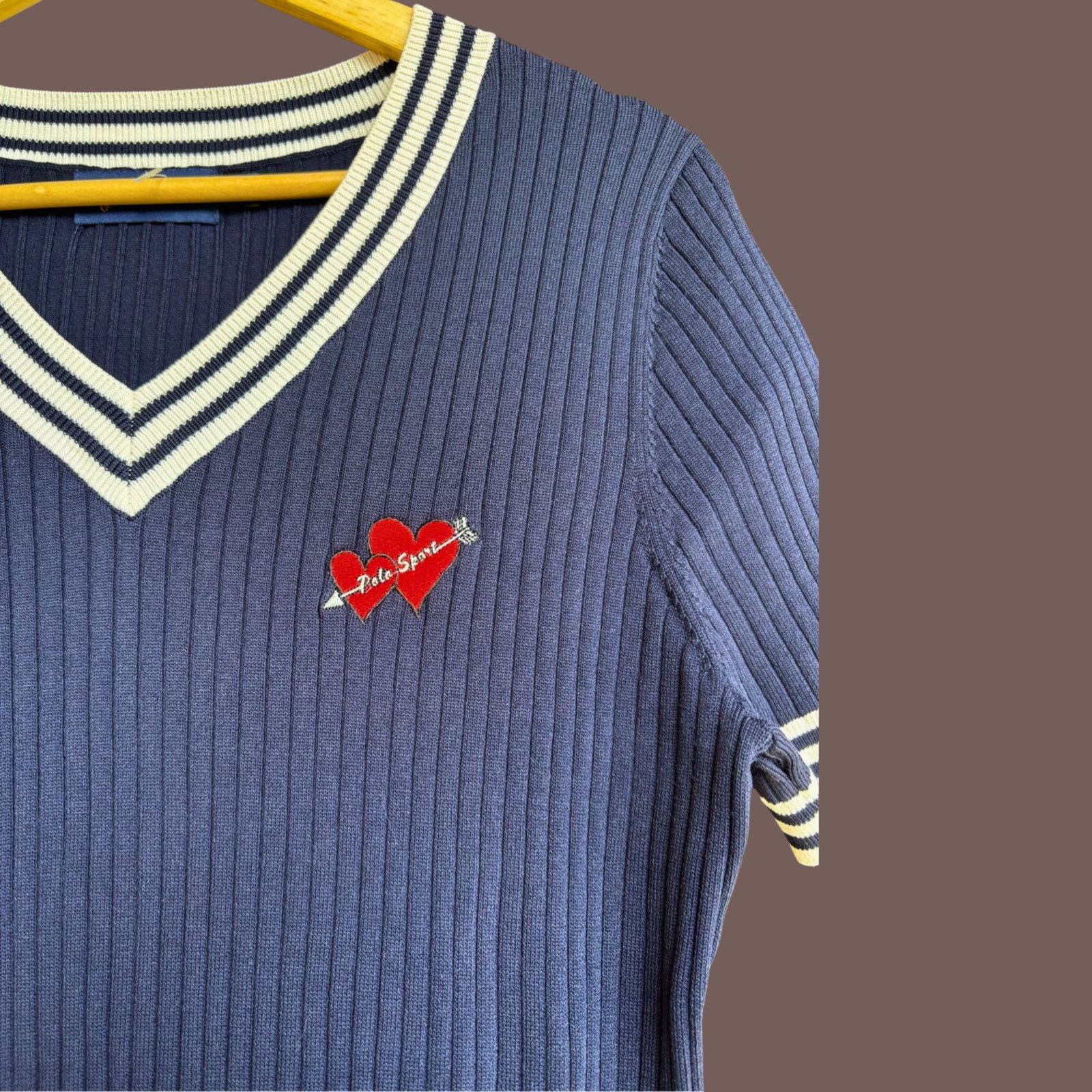 Polo Ralph Lauren × Vintage VTG Varsity Dress | Polo Sport Navy Knit | Coquette Y2K Size M / US 6-8 / IT 42-44 - 3 Thumbnail