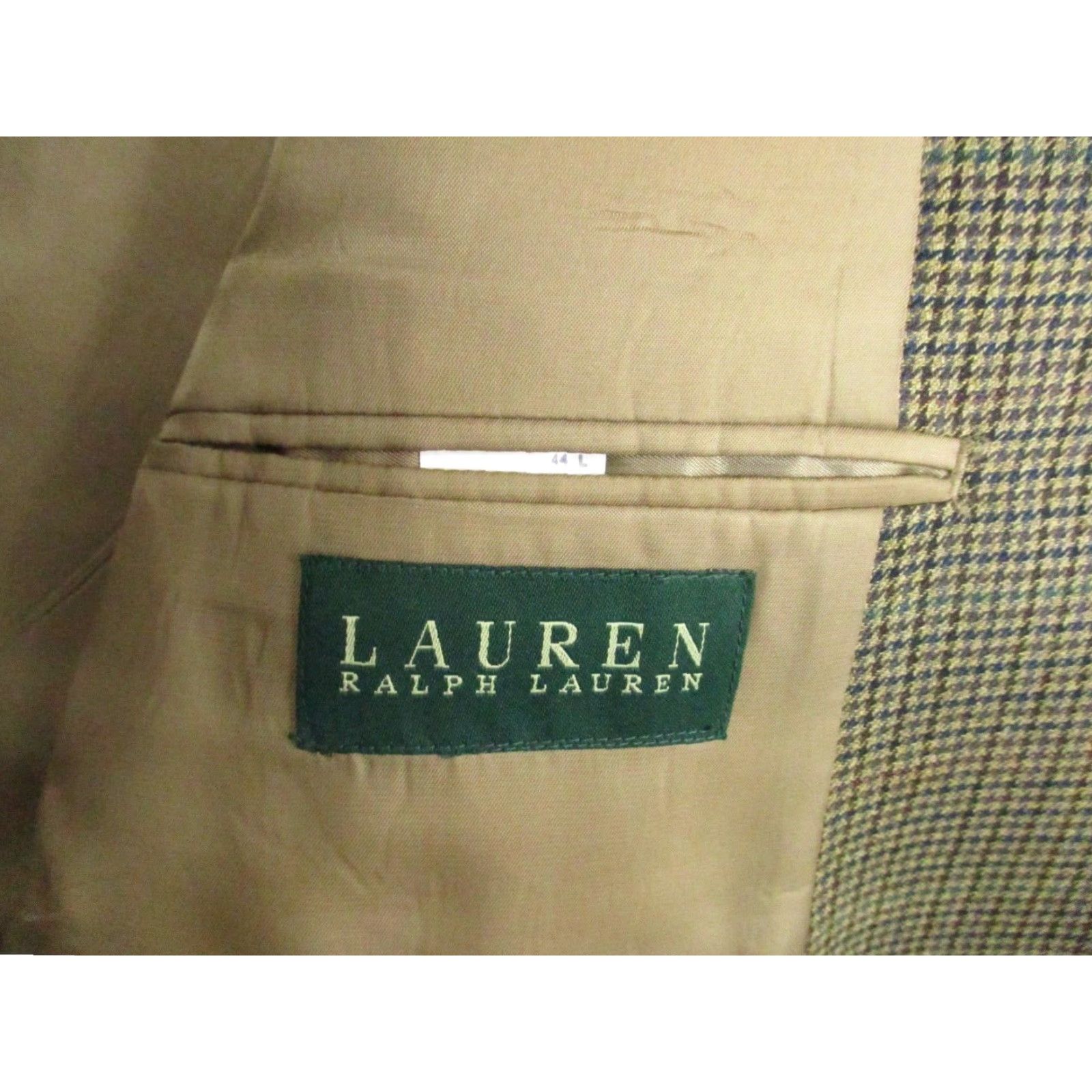 Ralph Lauren VINTAGE LAUREN RALPH LAUREN Sport Jacket 44 L Wool Gray Blazer Herringbone Tweed Sportcoat Mens Size 44R - 6 Thumbnail
