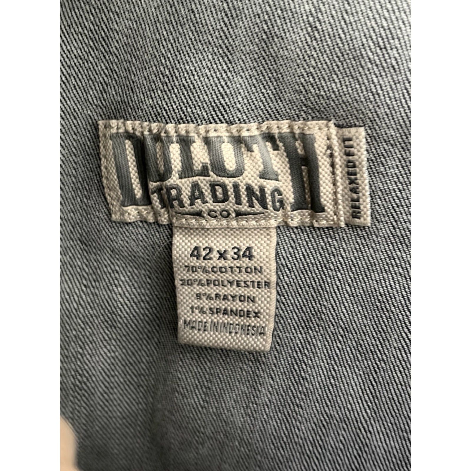 Doublet Duluth Ballroom Double Flex Men's Gray Denim Jeans Relaxed Fit 42x34 Workwear Straight Leg 5-Pocket Denim Pants Size US 42 / EU 58 - 7 Thumbnail