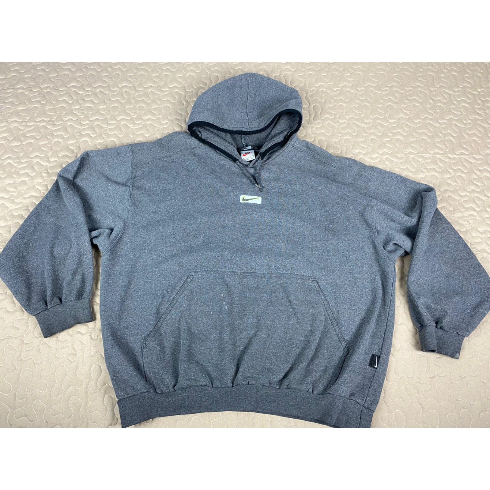 Nike VINTAGE Nike Air Hoodie Sweatshirt Men L Gray USA Swoosh Pullover Size US L / EU 52-54 / 3 - 5 Thumbnail