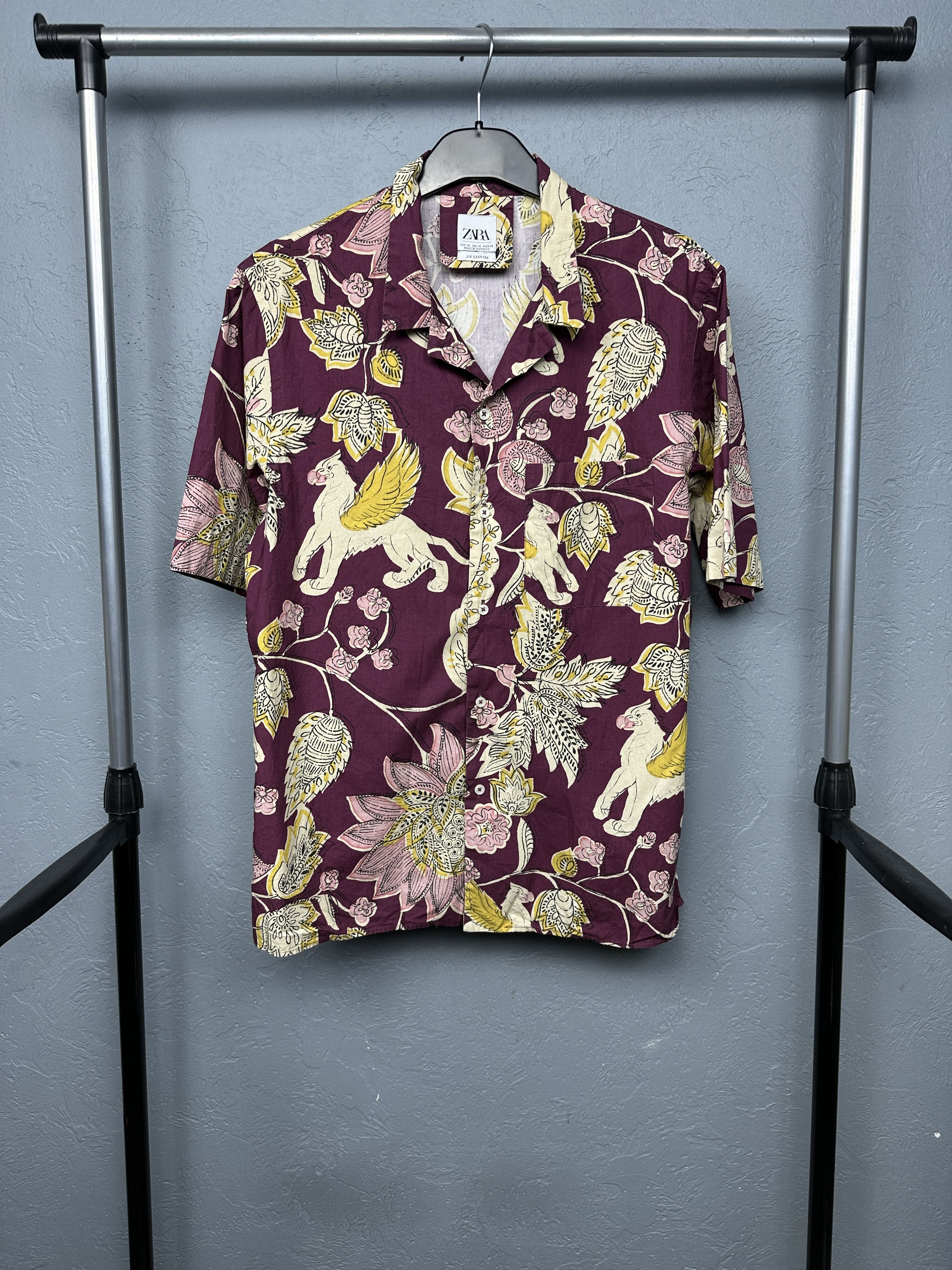 Zara Zara Mens Hawaiian Shirt Size US M / EU 48-50 / 2 - 1 Thumbnail