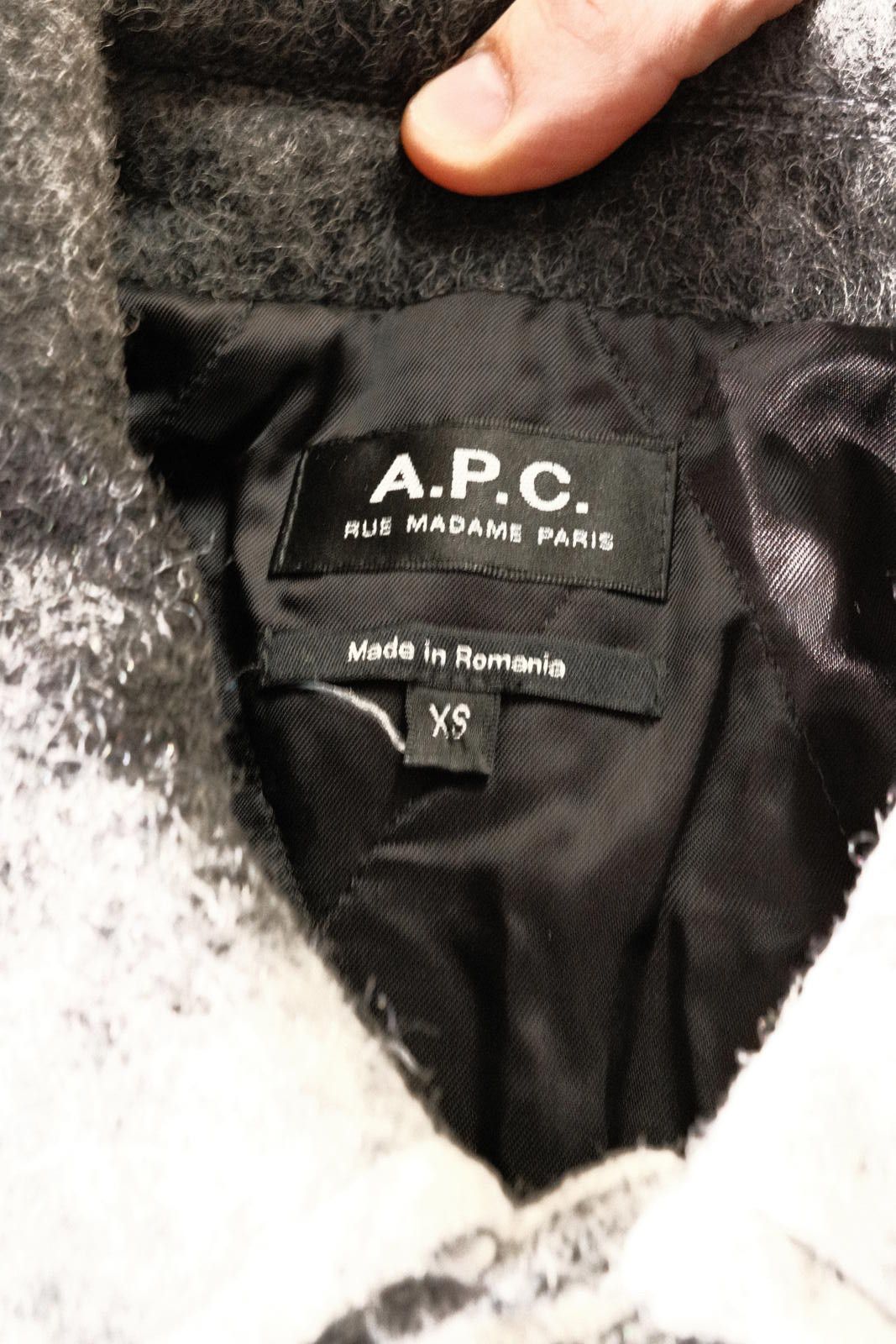 A.P.C. A.P.C. XS ALAN JACKET Black and Gray Plaid Wool Jacket Size US XS / EU 42 / 0 - 3 Thumbnail