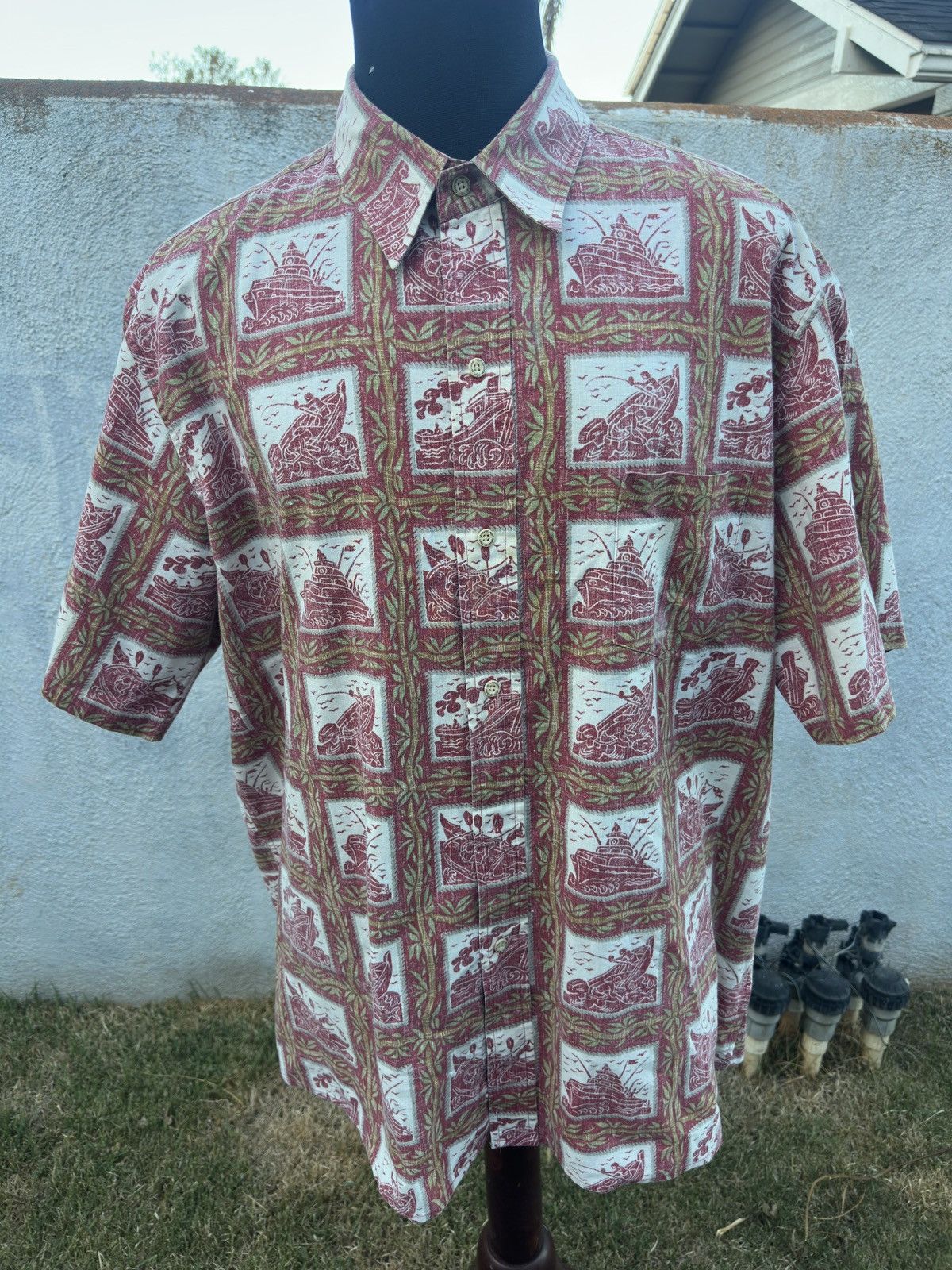 Reyn Spooner Reyn Spooner Shirt Men's XXL Dietrich Varez Red Fishing Boat Size US XXL / EU 58 / 5 - 1 Thumbnail