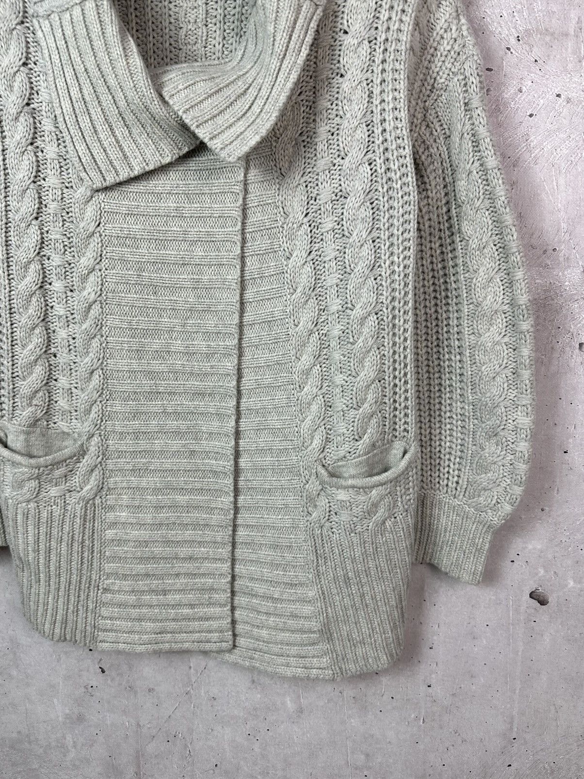 Reiss Reiss Wool Knit Long Sleeve Light Grey Cardigan Sweater Size XS / US 0-2 / IT 36-38 - 4 Thumbnail