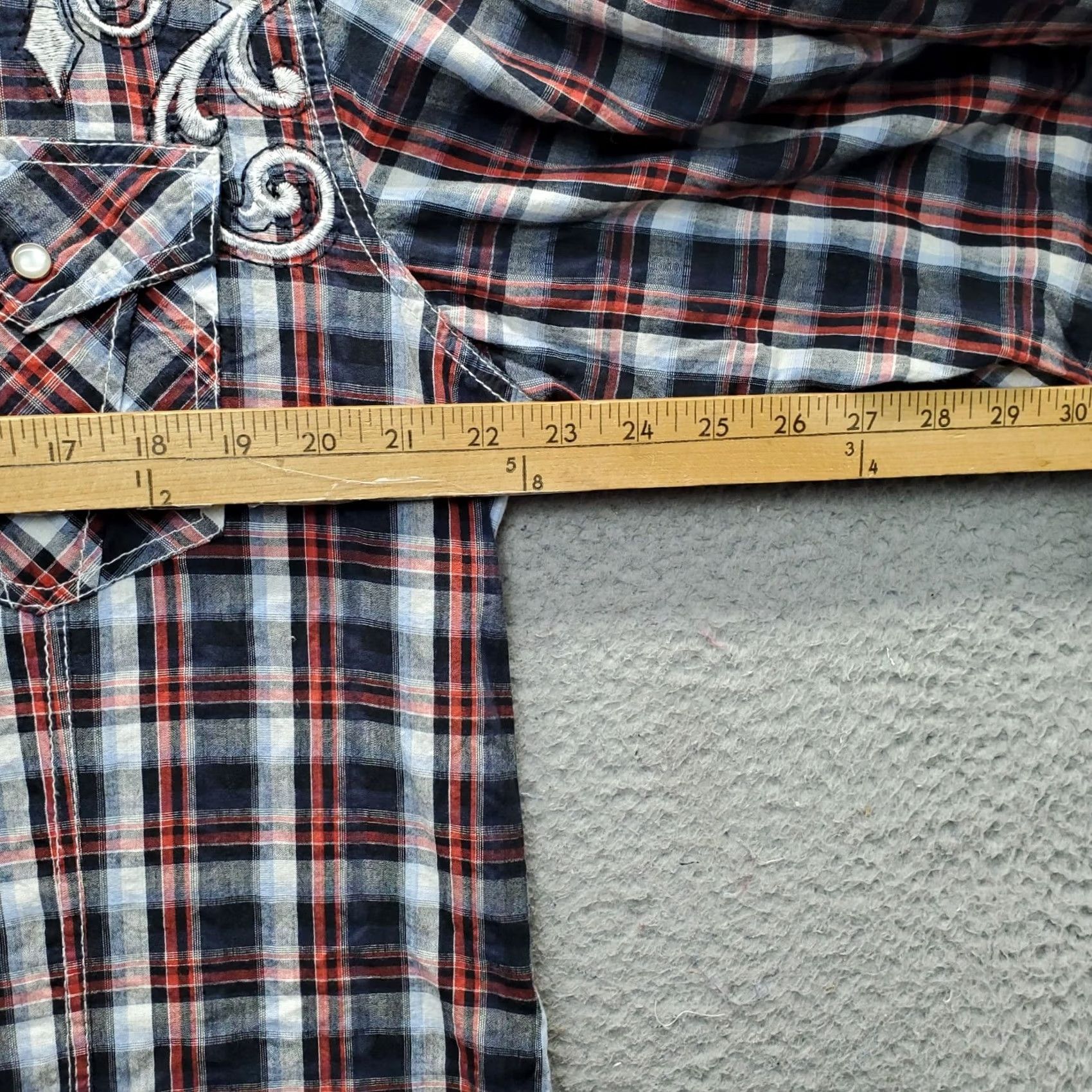 Vintage Pop Icon Western Rodeo Shirt Mens XL Multi Plaid Embroidered Pearl Snap Long Sleeve Size US XL / EU 56 / 4 - 4 Thumbnail