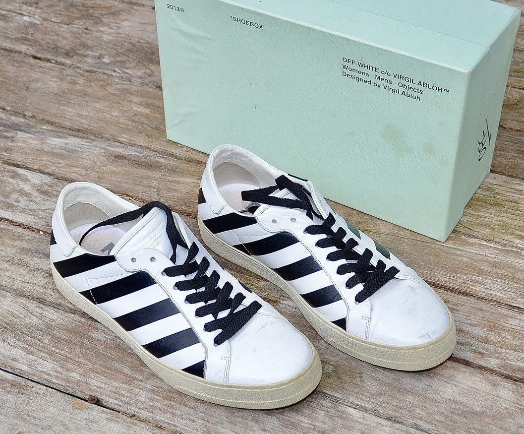 Off-White Off-White Diagonal Stripe Low Sneakers White Size 41 / US 8 Size US 8 / EU 41 - 3 Thumbnail