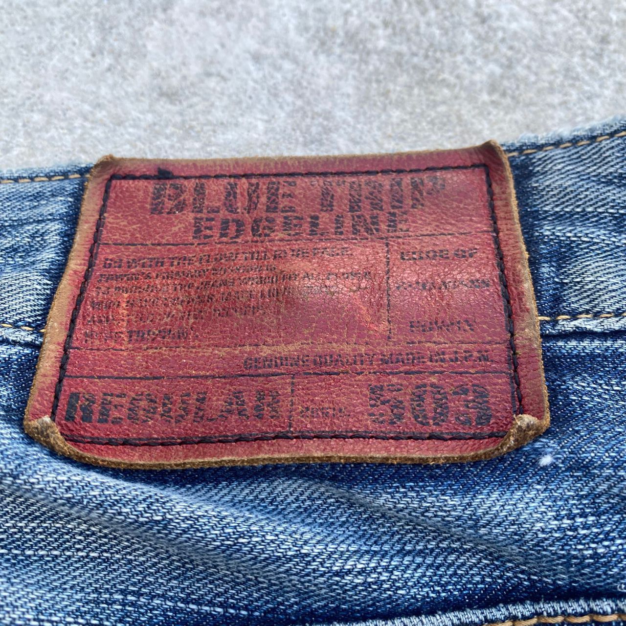 If Six Was Nine Vintage Edwin 503 Blue Trip Egdeline Distressed Denim Size US 36 / EU 52 - 14 Thumbnail