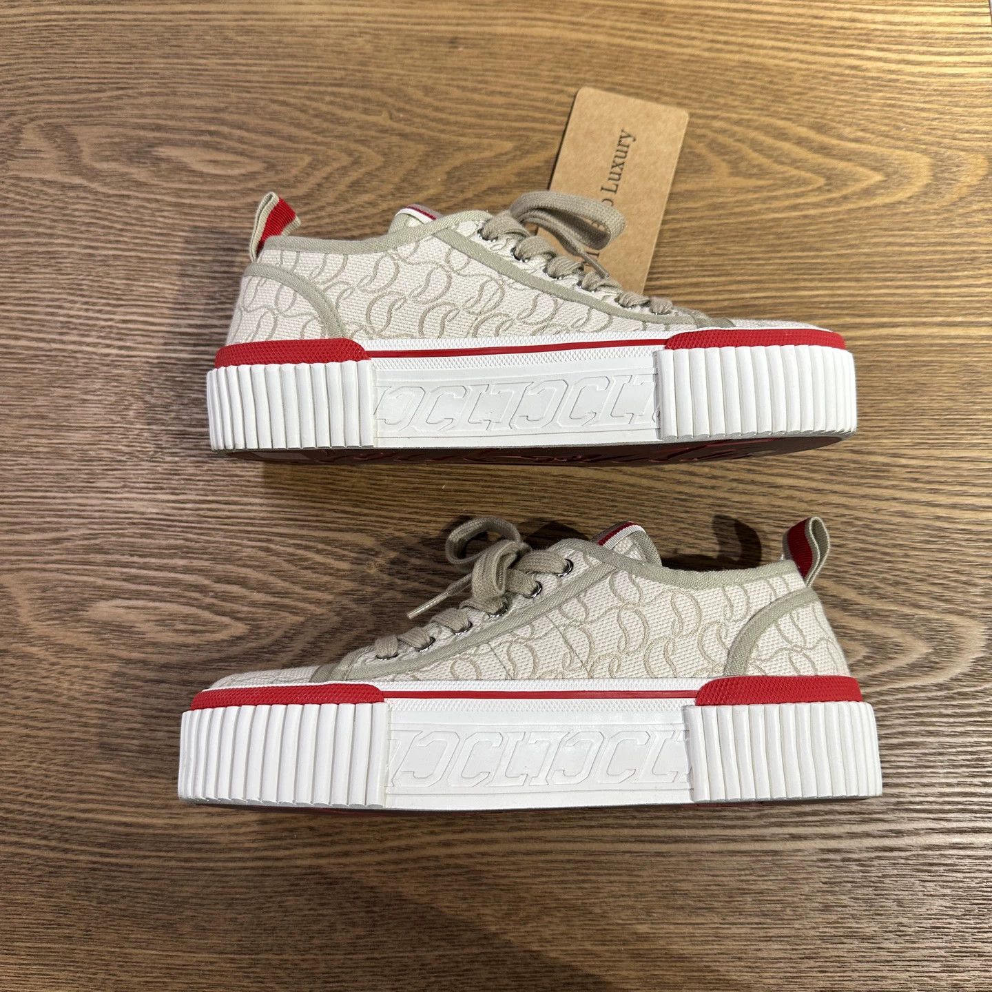 Christian Louboutin Christian Louboutin apr91 Full Print Canvas Sneaker 39 Size US 8.5 / IT 38.5 - 3 Thumbnail