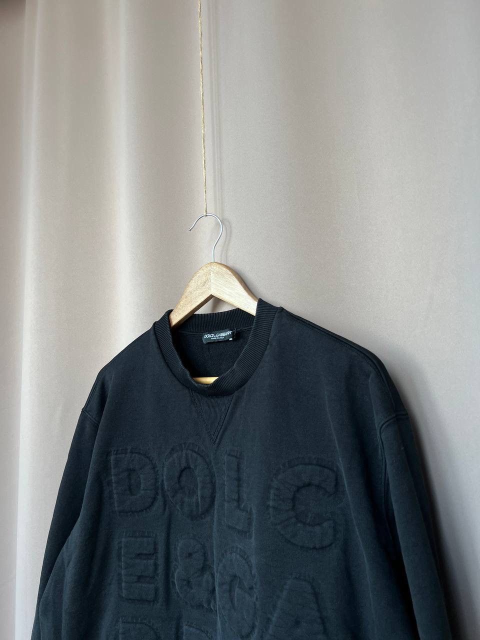Dolce & Gabbana Dolce Gabbana Sweatshirt With Textured Logo Mens Size 46 M/L Size US M / EU 48-50 / 2 - 4 Thumbnail