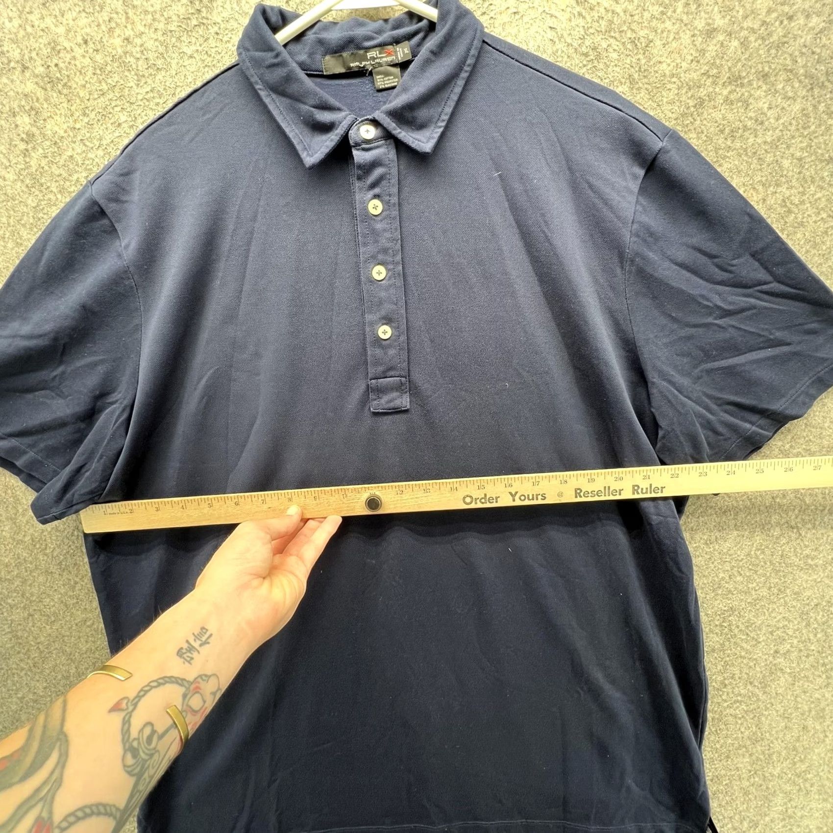 RLX Ralph Lauren RLX Ralph Lauren Polo Shirt Mens XL Blue Solid Golf Performance Stretch Casual Shirt Size US XL / EU 56 / 4 - 5 Thumbnail
