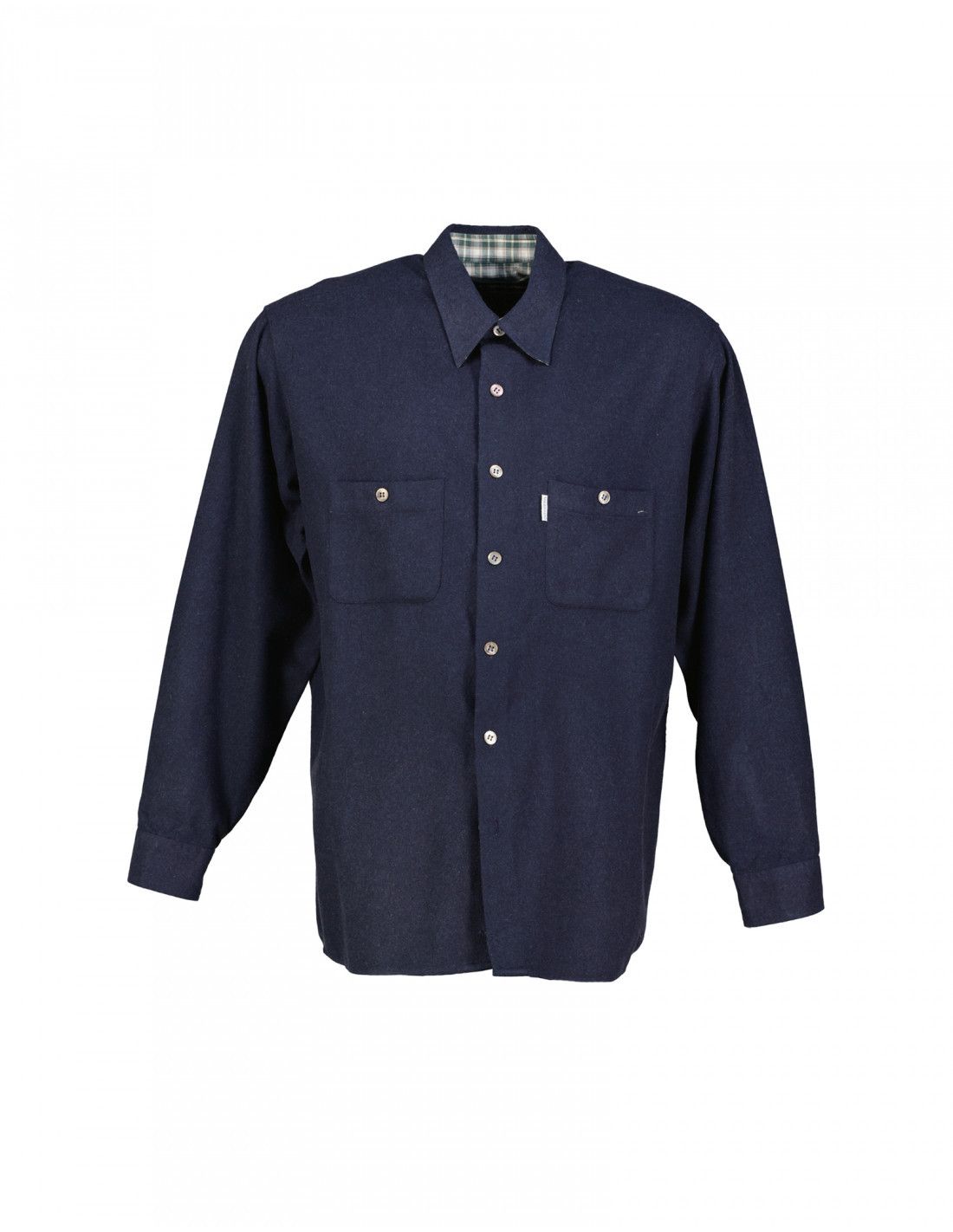 Valentino Valentino Navy Blue Wool Shirt Size XL Size US XL / EU 56 / 4 - 6 Thumbnail