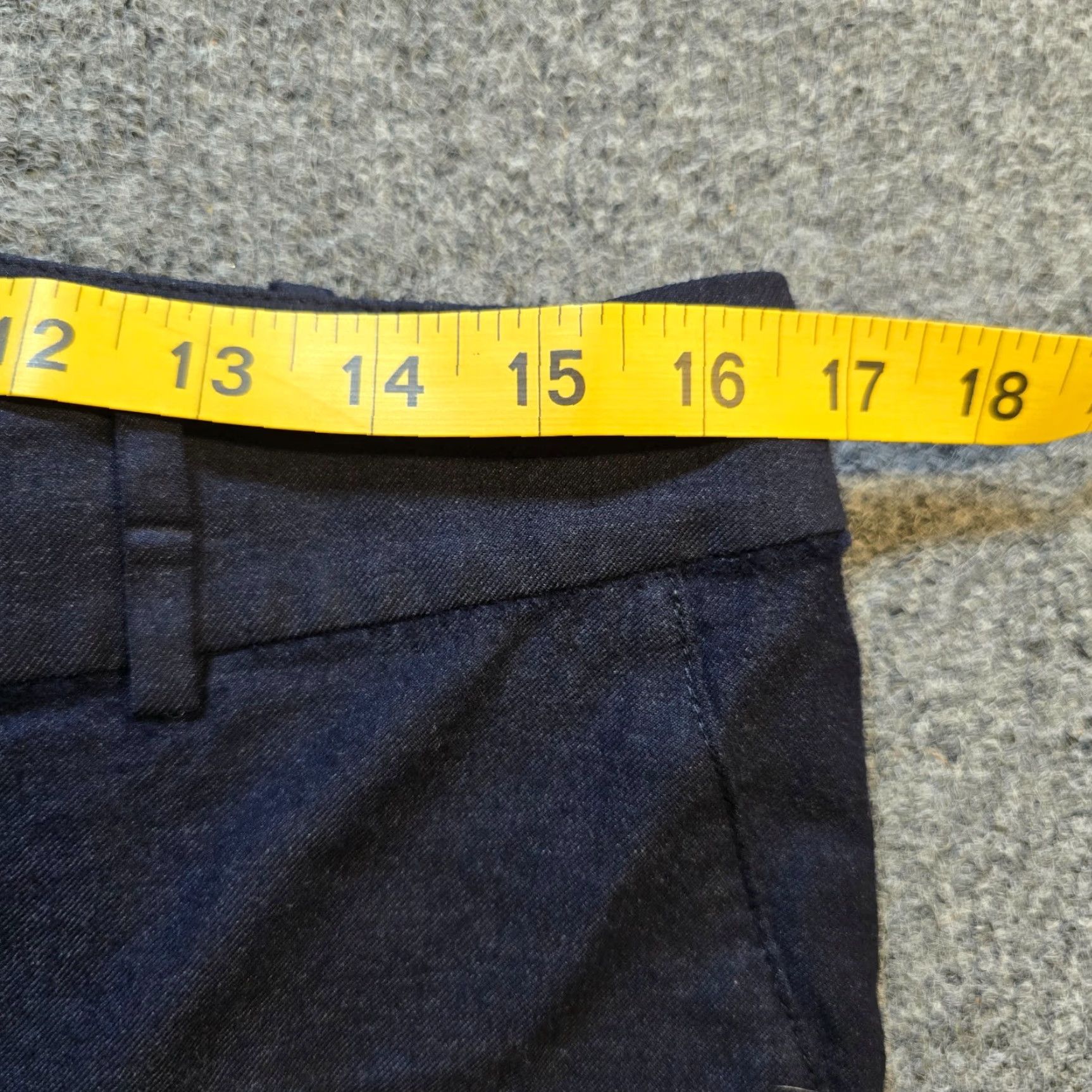 Vintage St John Pants Womens Size 10 Petite Blue Twill Bootcut Flat Front Casual Dress Pants Capsule Casual Size 32" / US 10 / IT 46 - 5 Thumbnail